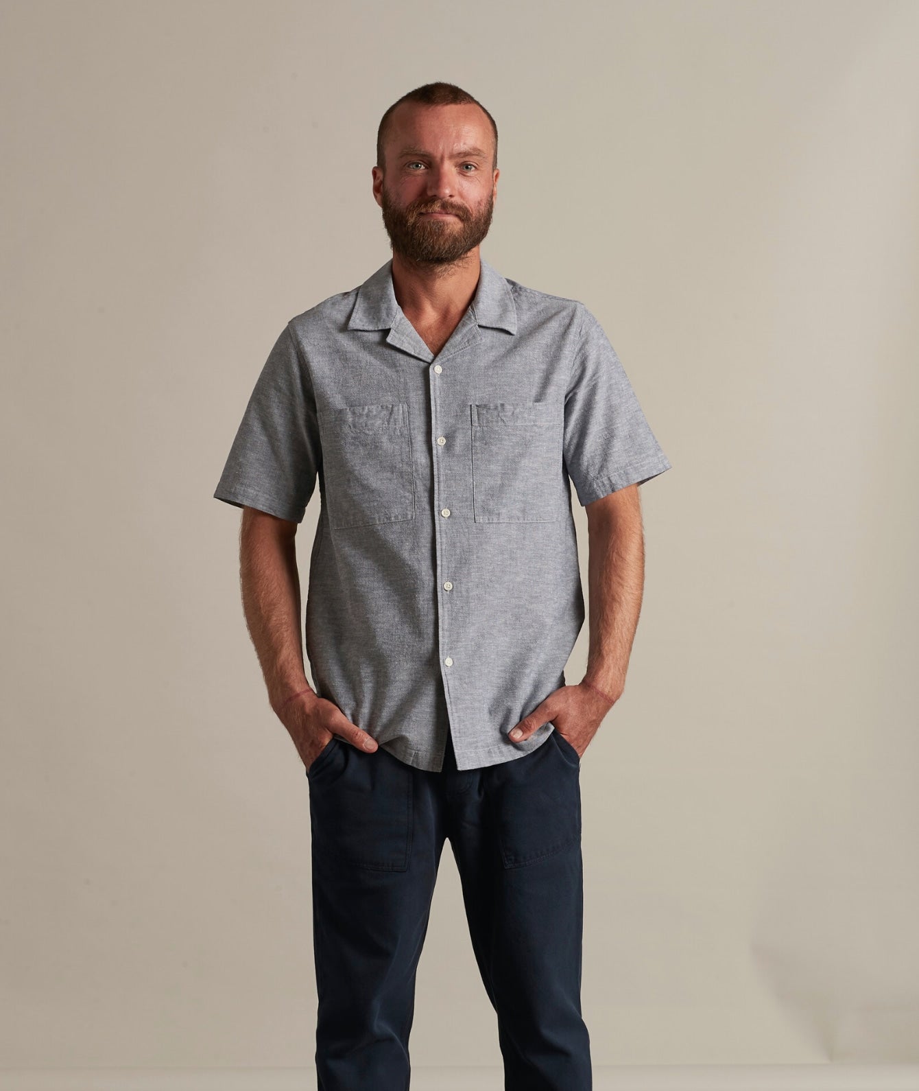 Love Pelle Men'S Ss Shirt | Blue