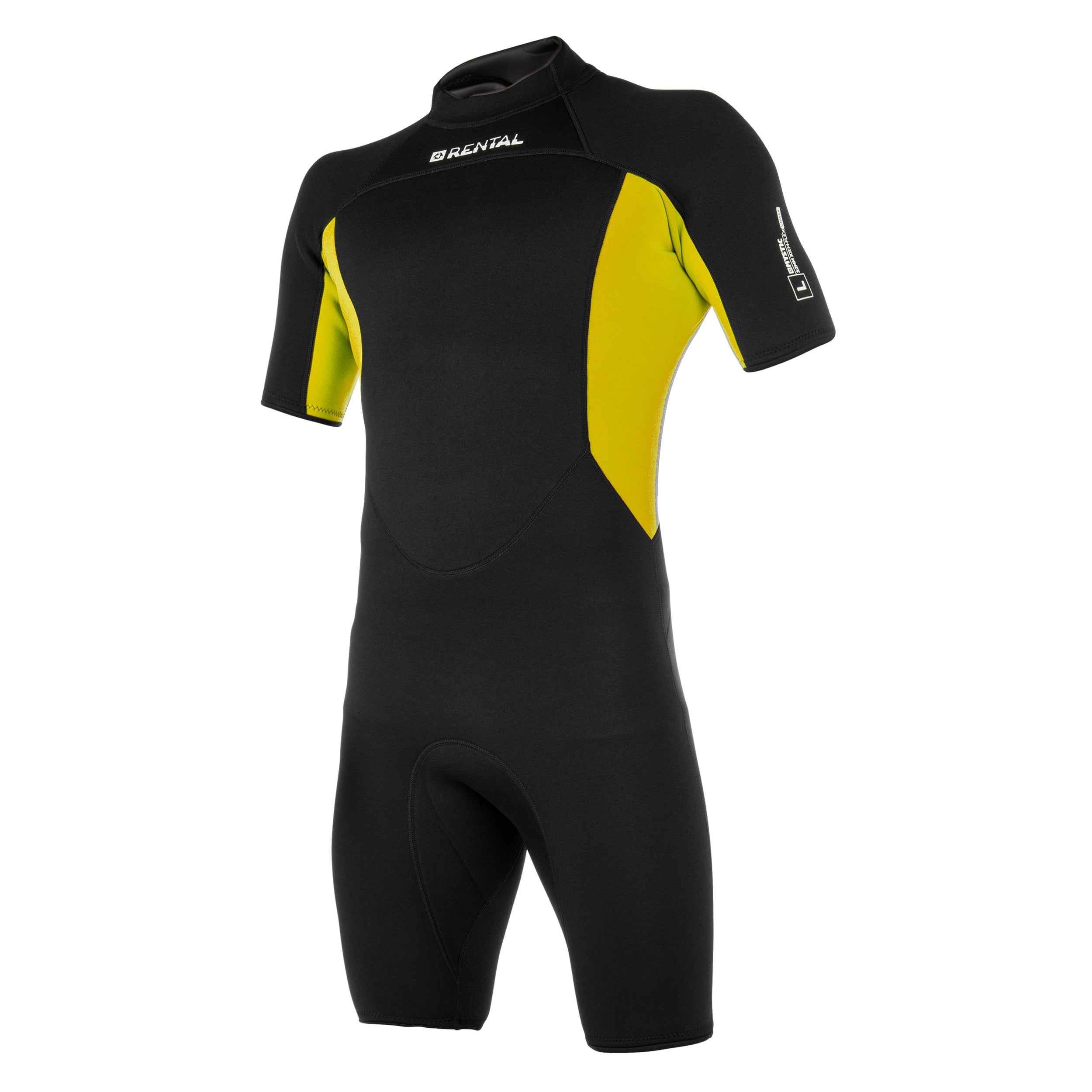 Leih-Shorty 3/2 mm Bzip Flatlock Junior – Regenbogen