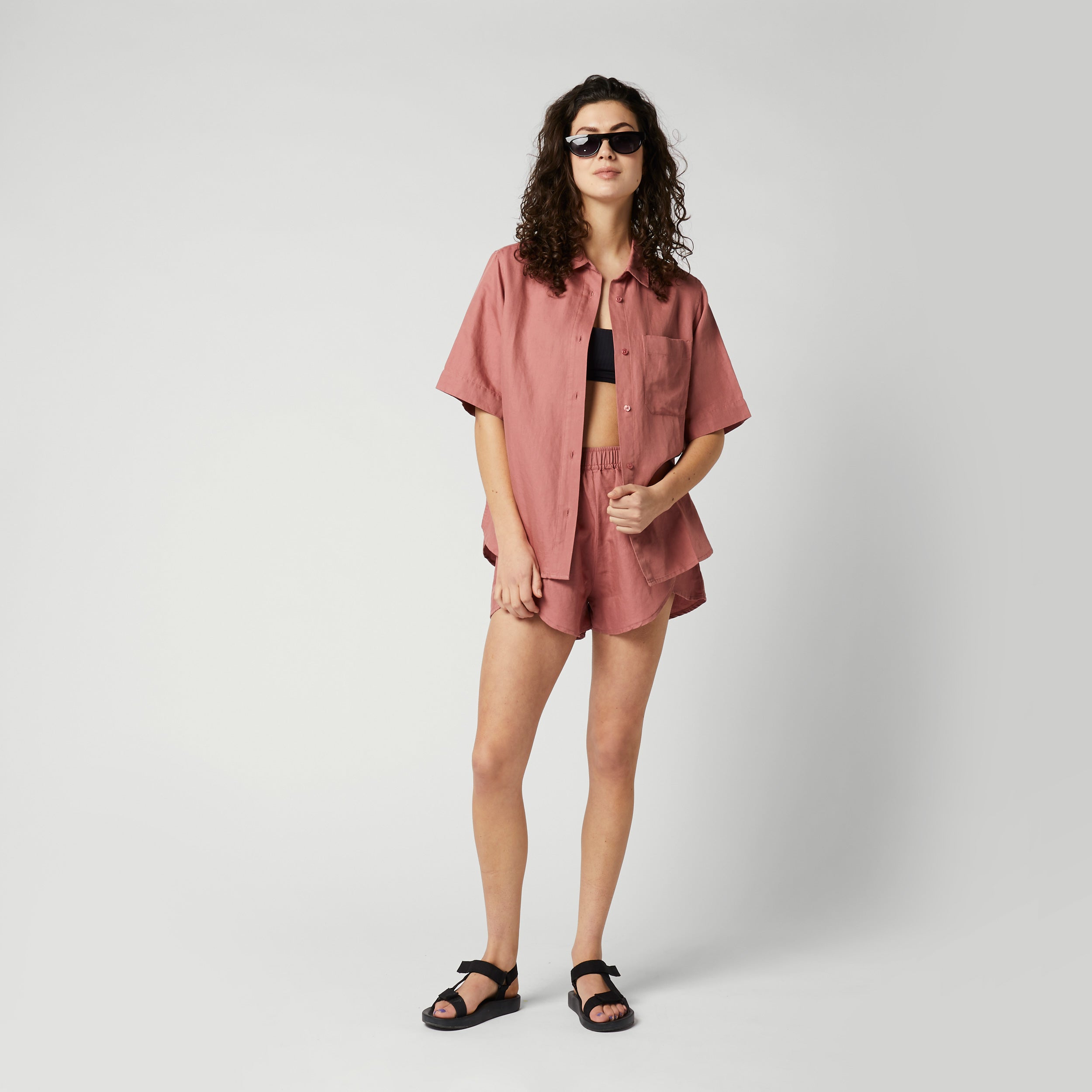 Mystic - Linen Shirt Women - Dusty Pink