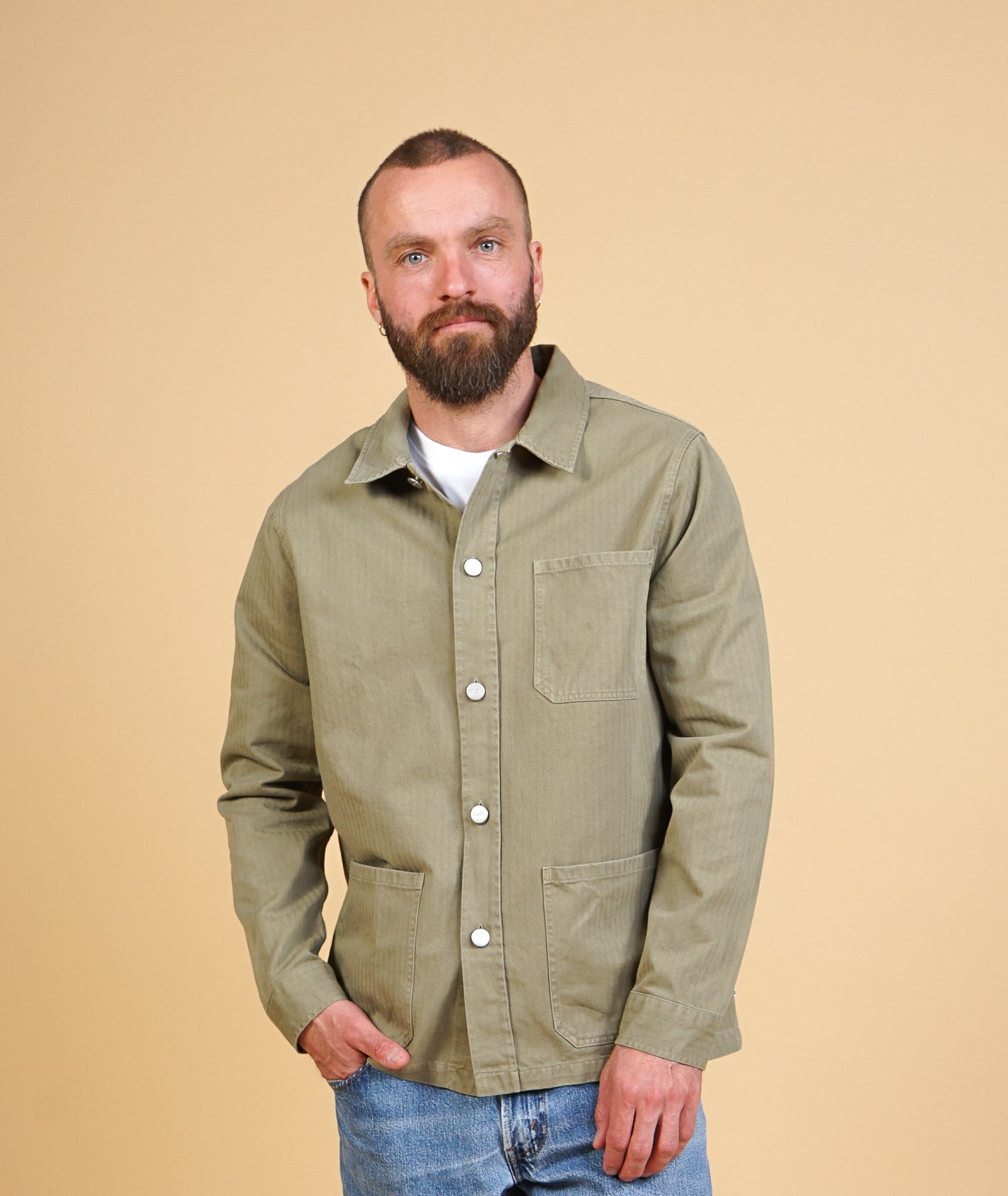 Kilian Men'S Herringbone Overshirt