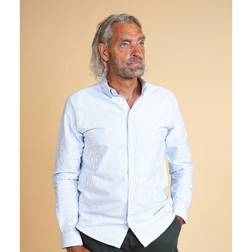 Oxford Herren-BD-Hemd – Hellblau/Weiß