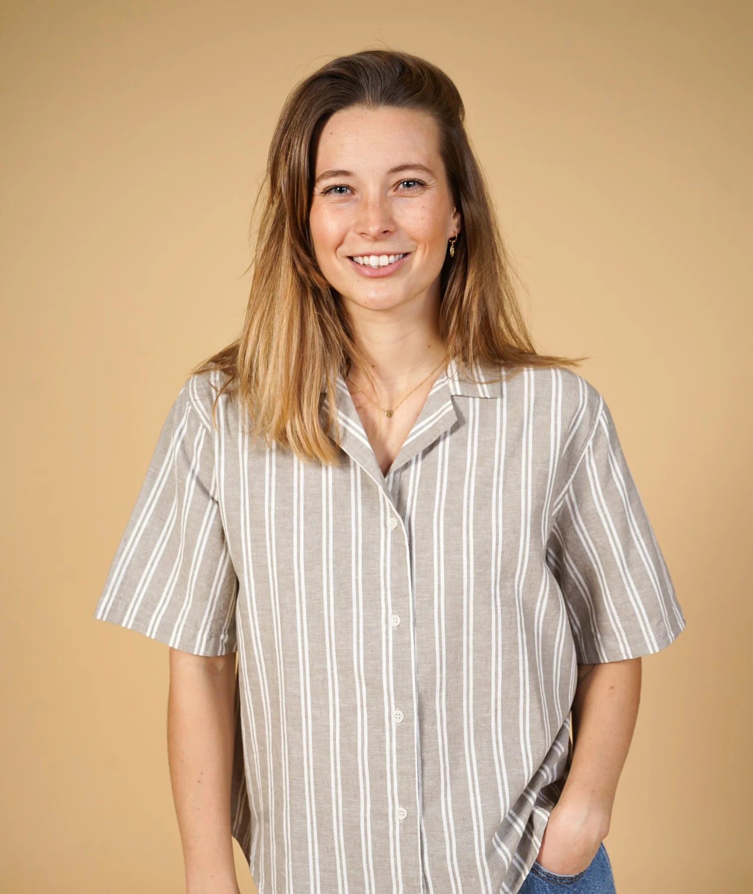 Sine Women'S Ss Striped Shirt