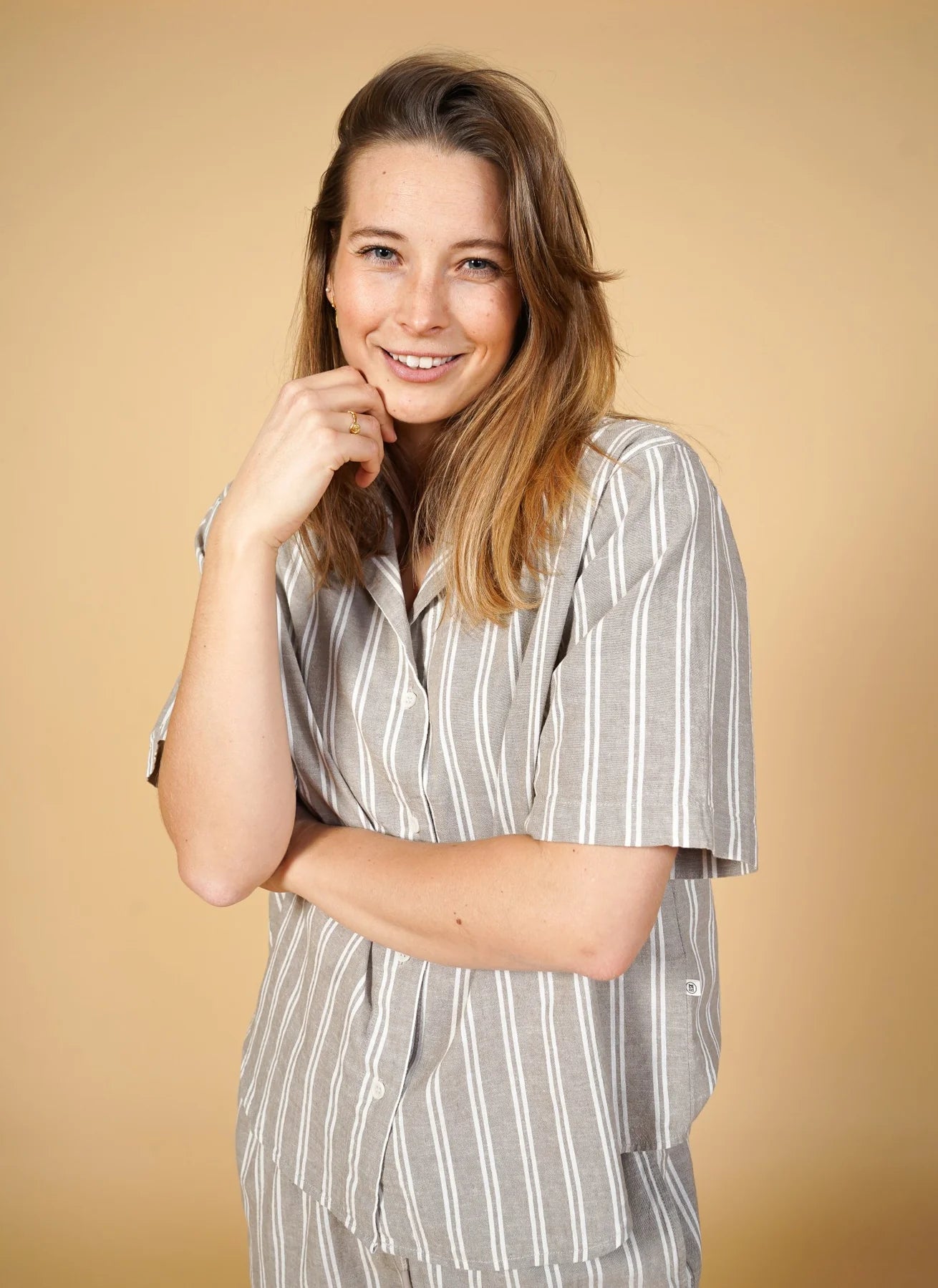 Sine Women'S Ss Striped Shirt