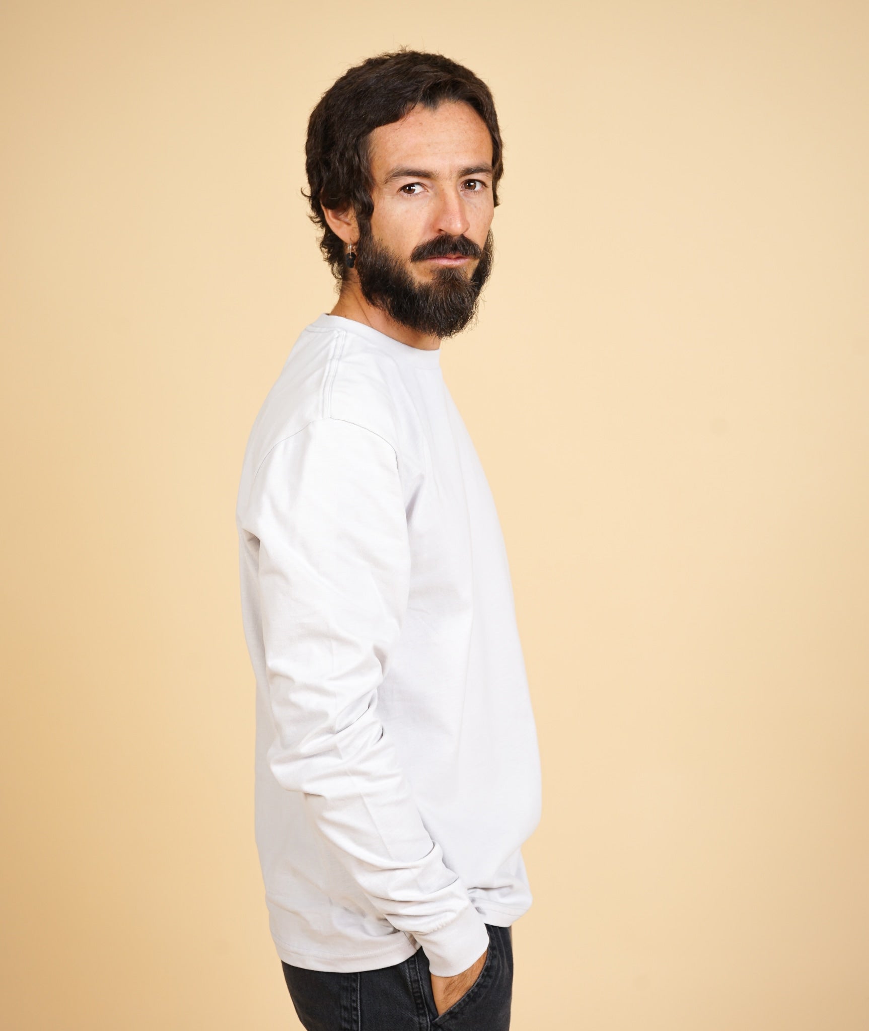 Basic Men'S Brushed LS T-Shirt