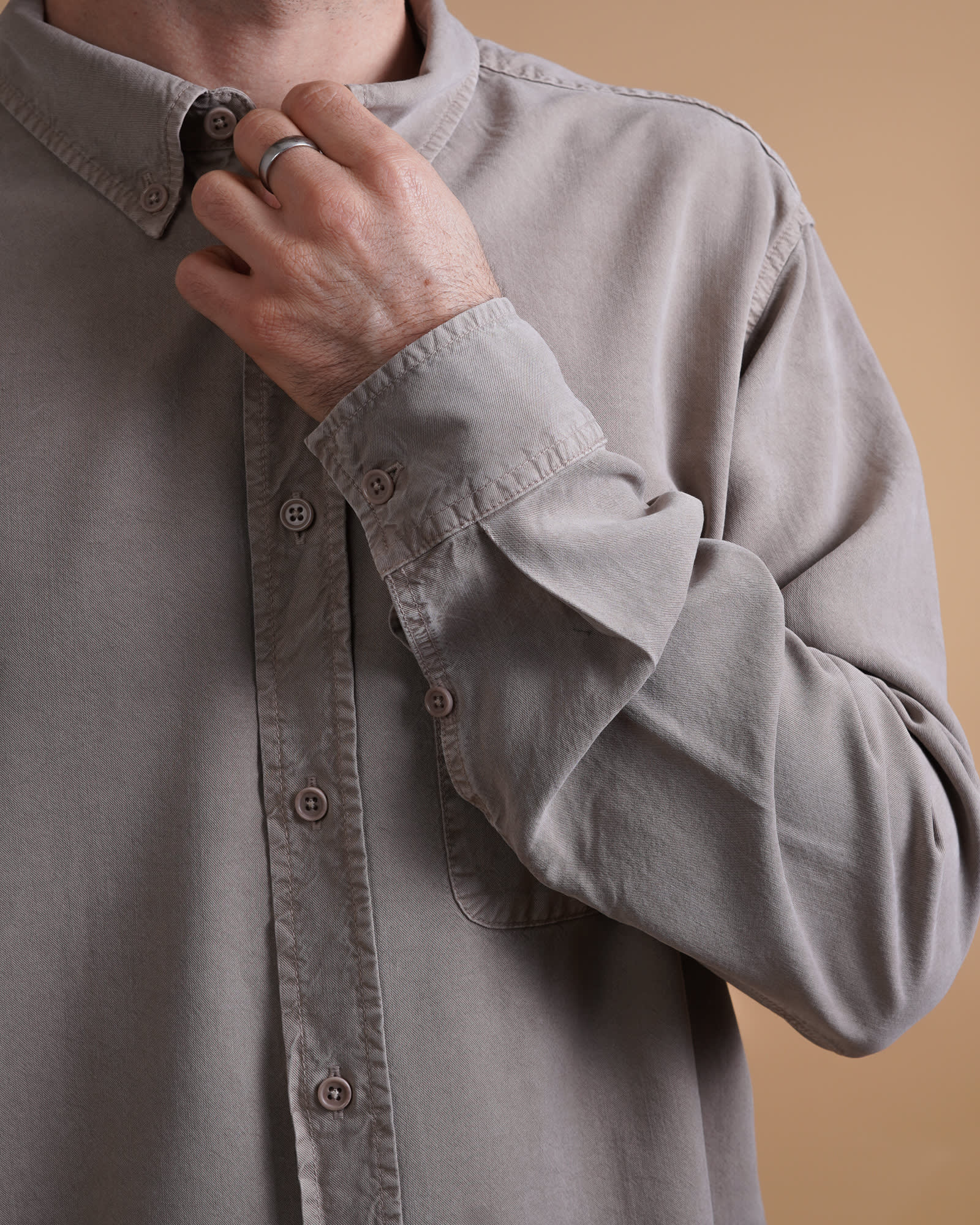 Lyocell-Herren-Ls-Shirt