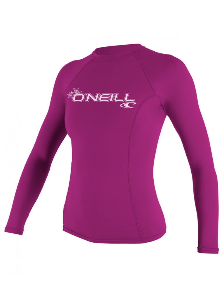 Wms Basickins L/S Rash Guard – Fuchsrosa