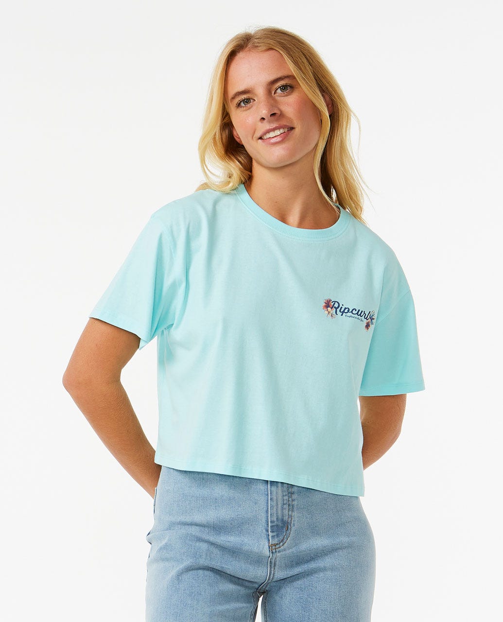 Tanzendes Crop-Kurzarm-T-Shirt