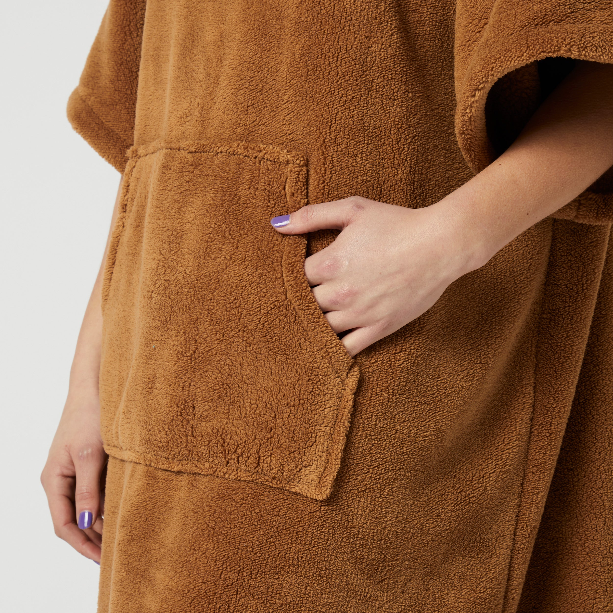 Poncho Teddy - Slate Brown