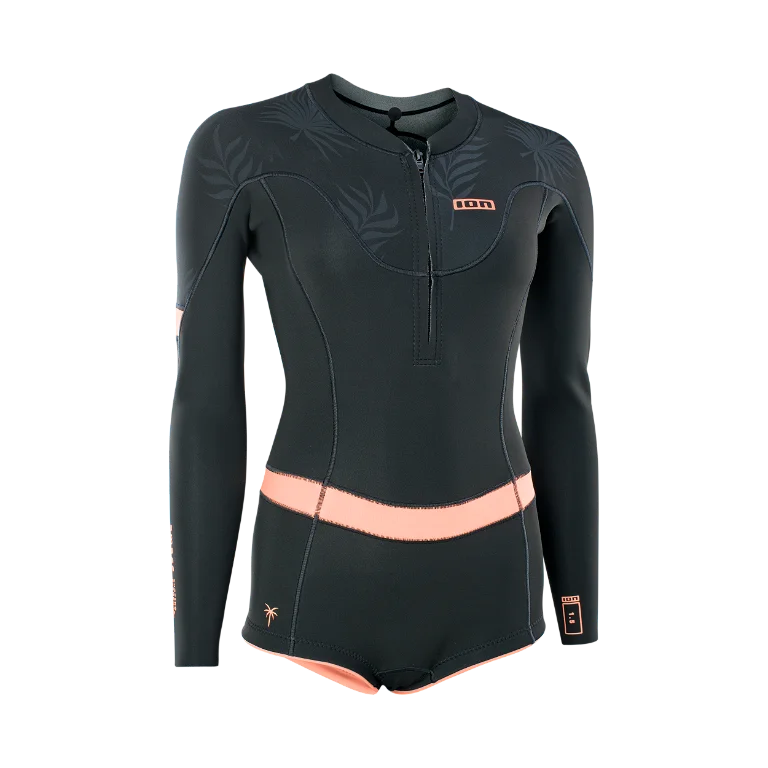 ION.22 WETSUIT AMAZE HOT SHORTY 1.5 LS FRONT ZIP DAMEN (48223-4552) 900 SCHWARZ 36/S