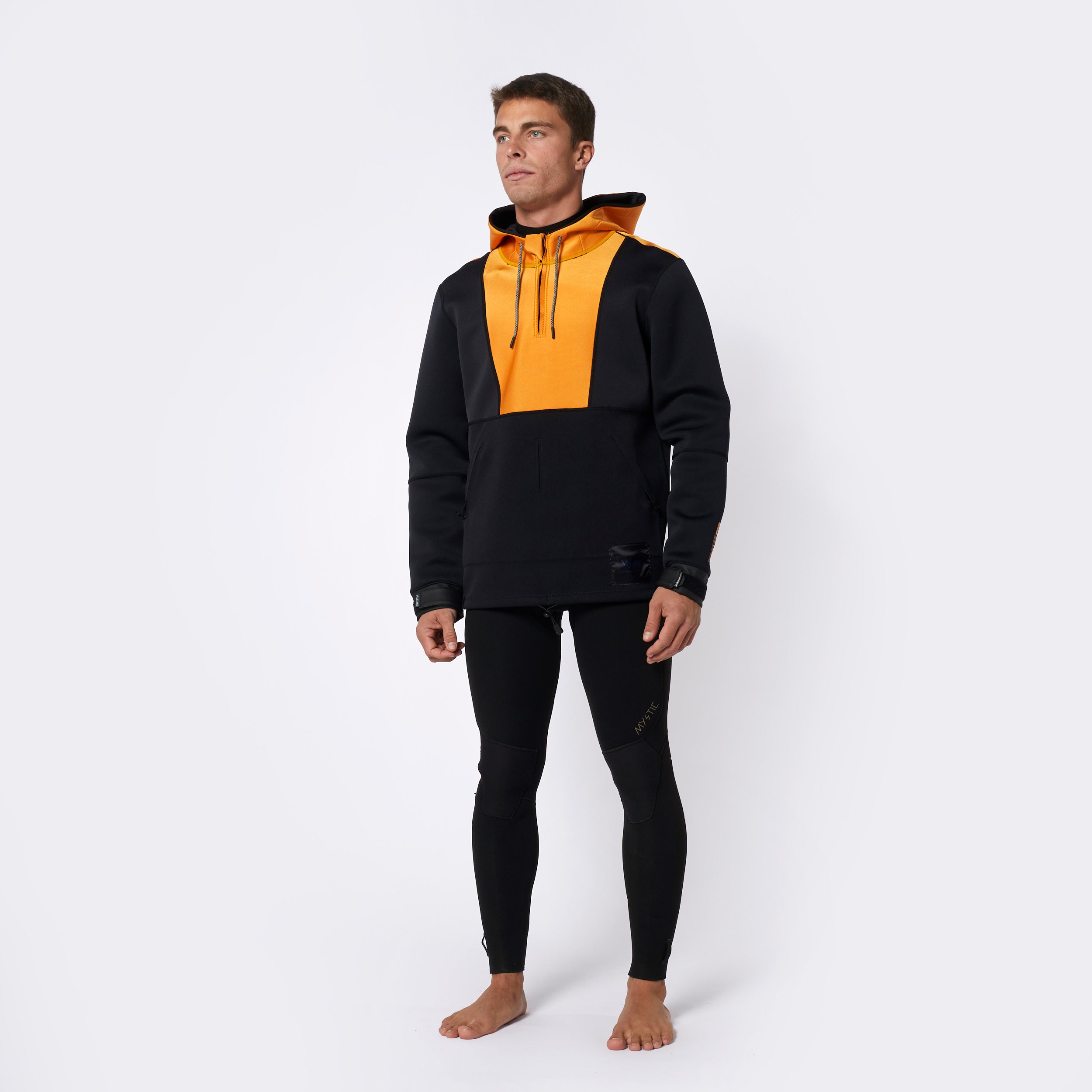 Mystic - Fulmar Neoprene Hoodie 3/2mm - Retro Orange - 2023