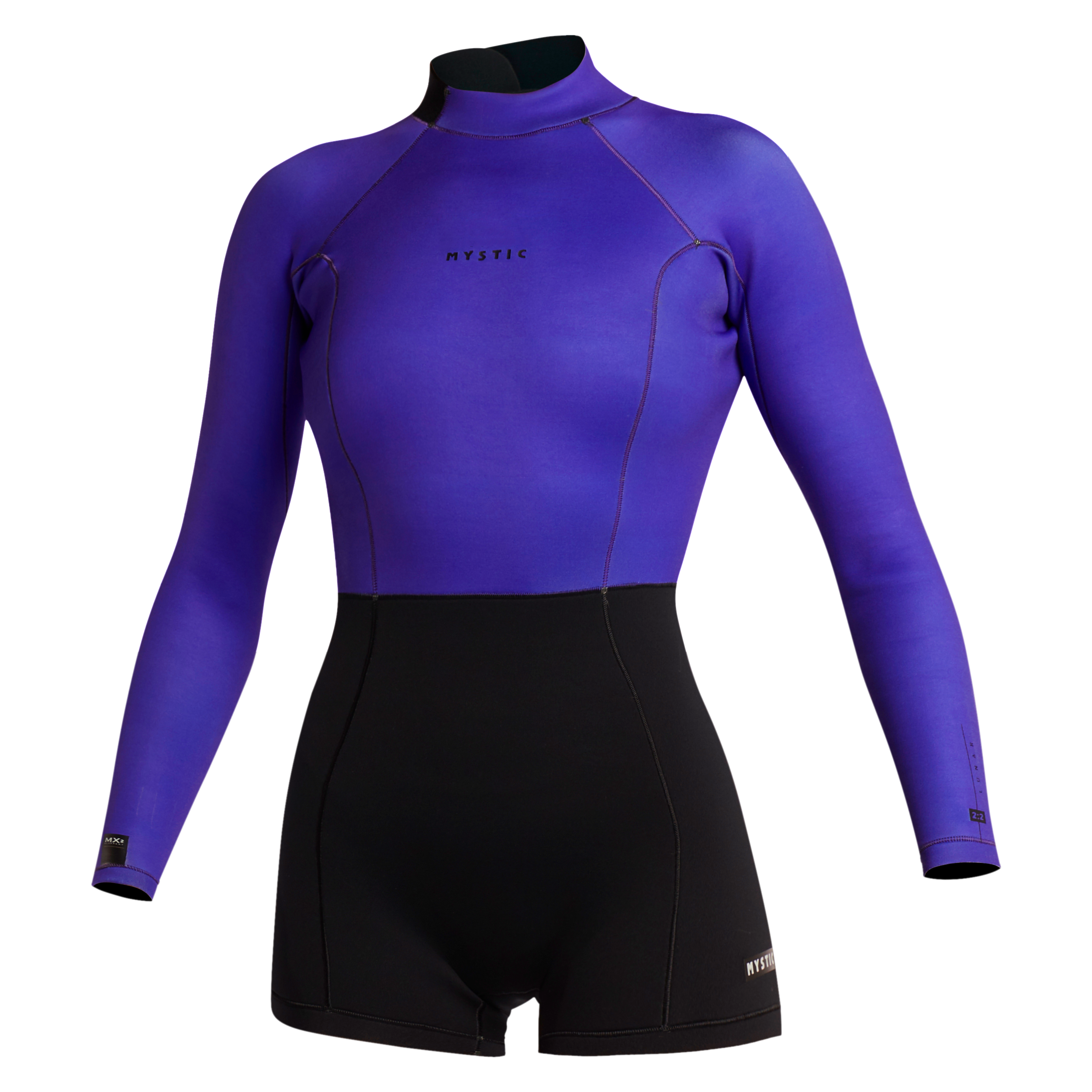 Lunar Longarm Shorty 2/2mm Bzip Women 2024 - Black/Purple