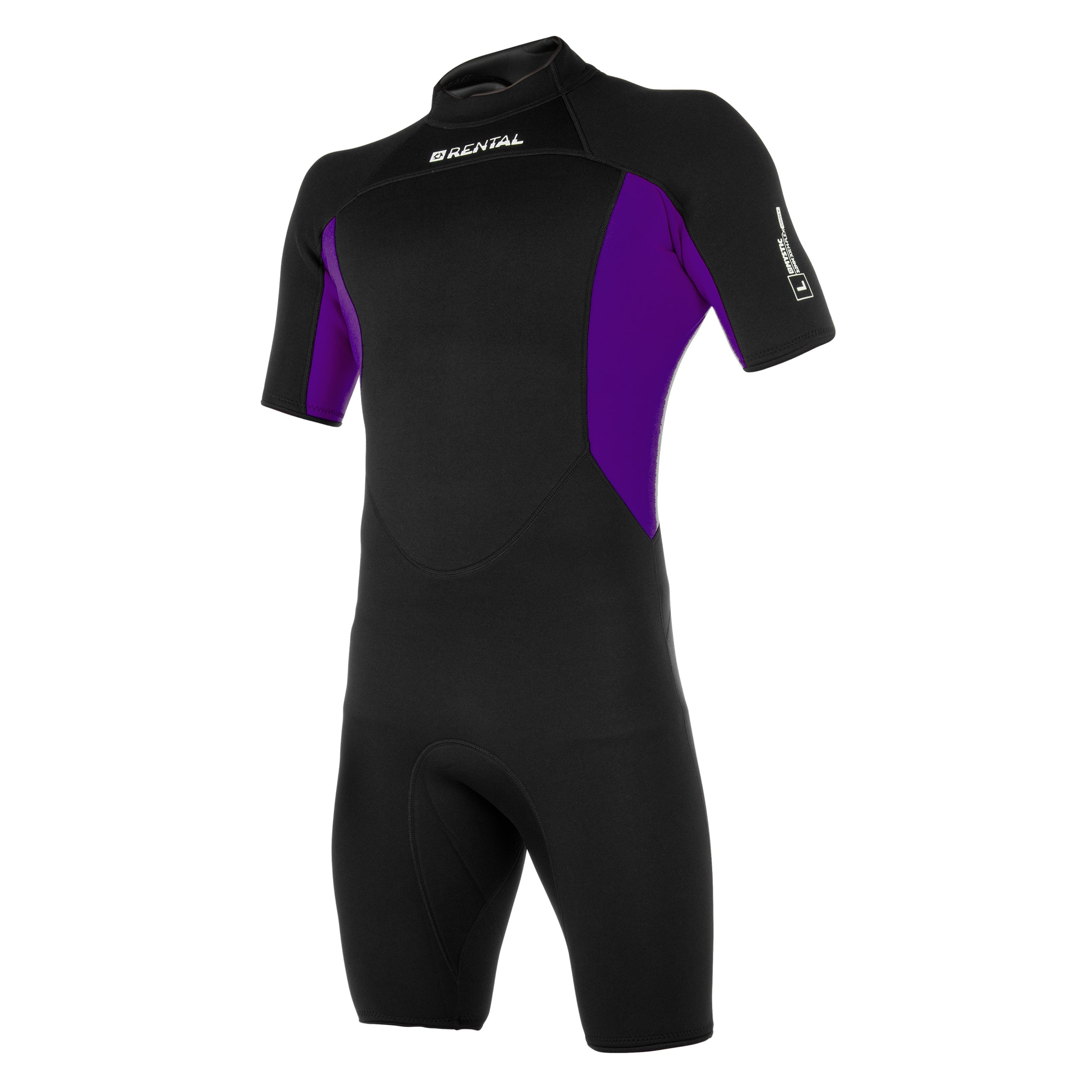 Rental Shorty 3/2 mm Bzip Flatlock Unisex – Regenbogen