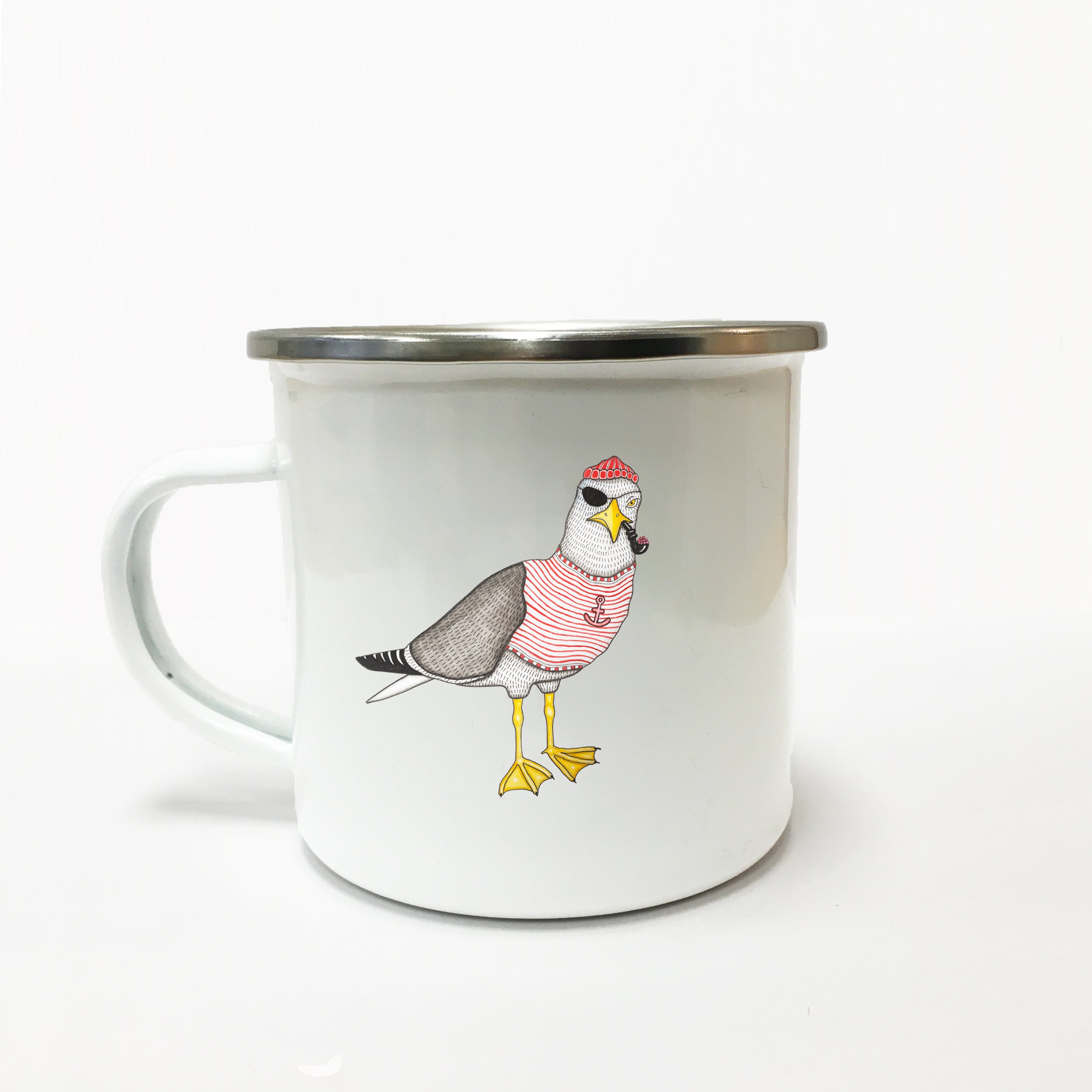 Seaborn Seagull Enamel Mug