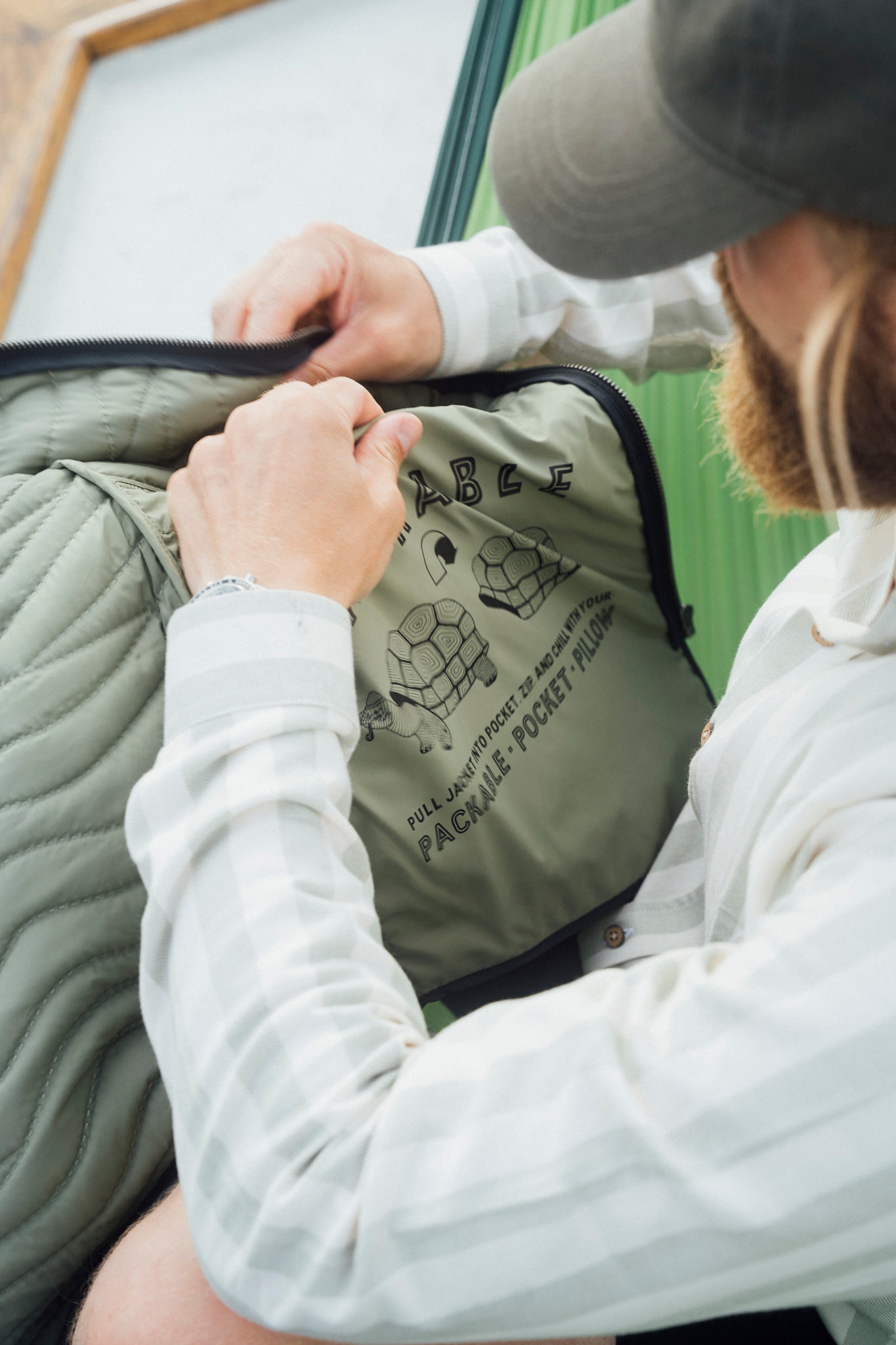 Seaway Quilt Jacke (tiefes Flechtengrün)
