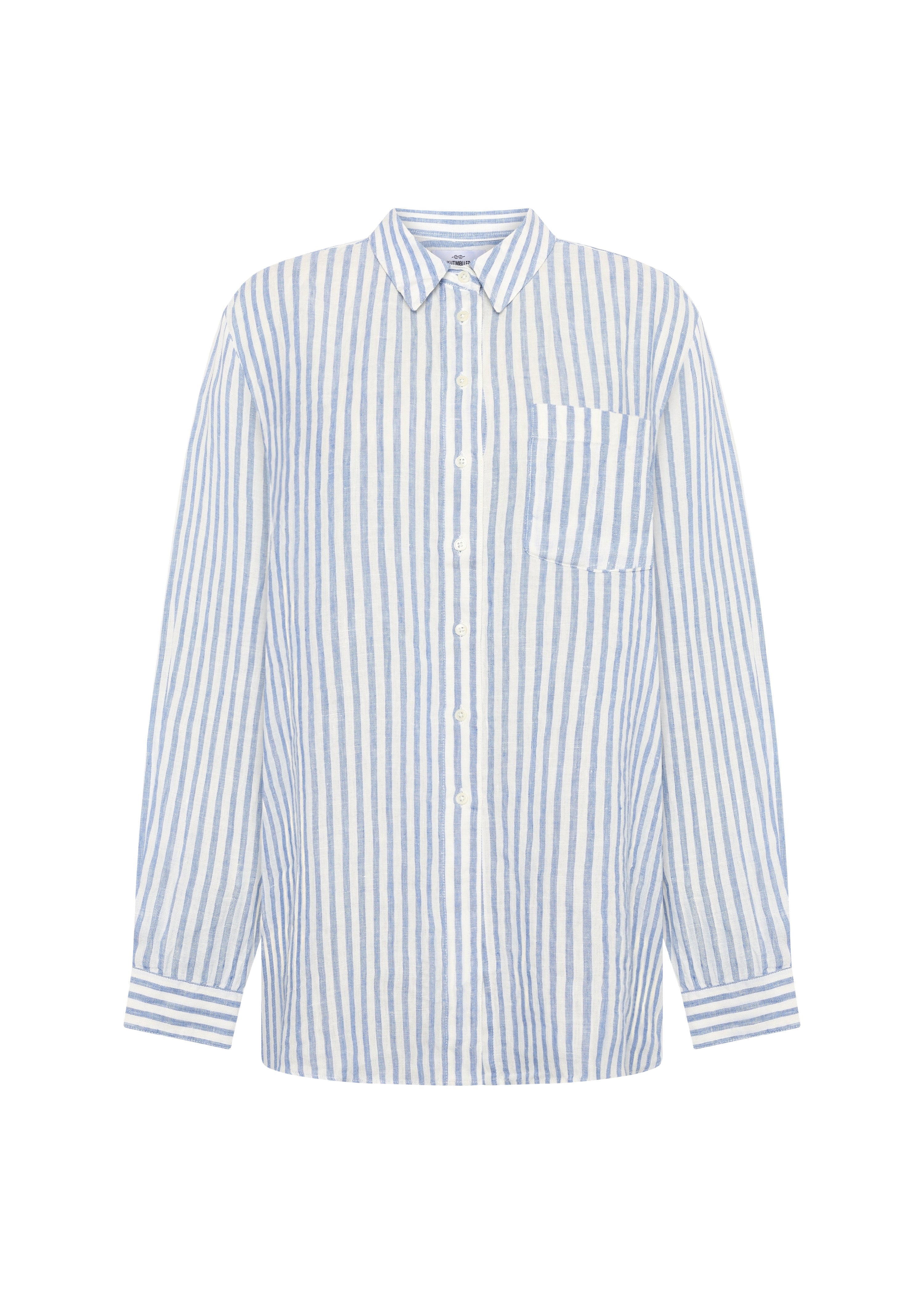 Belinda Linen Shirt - Cream/light Blue