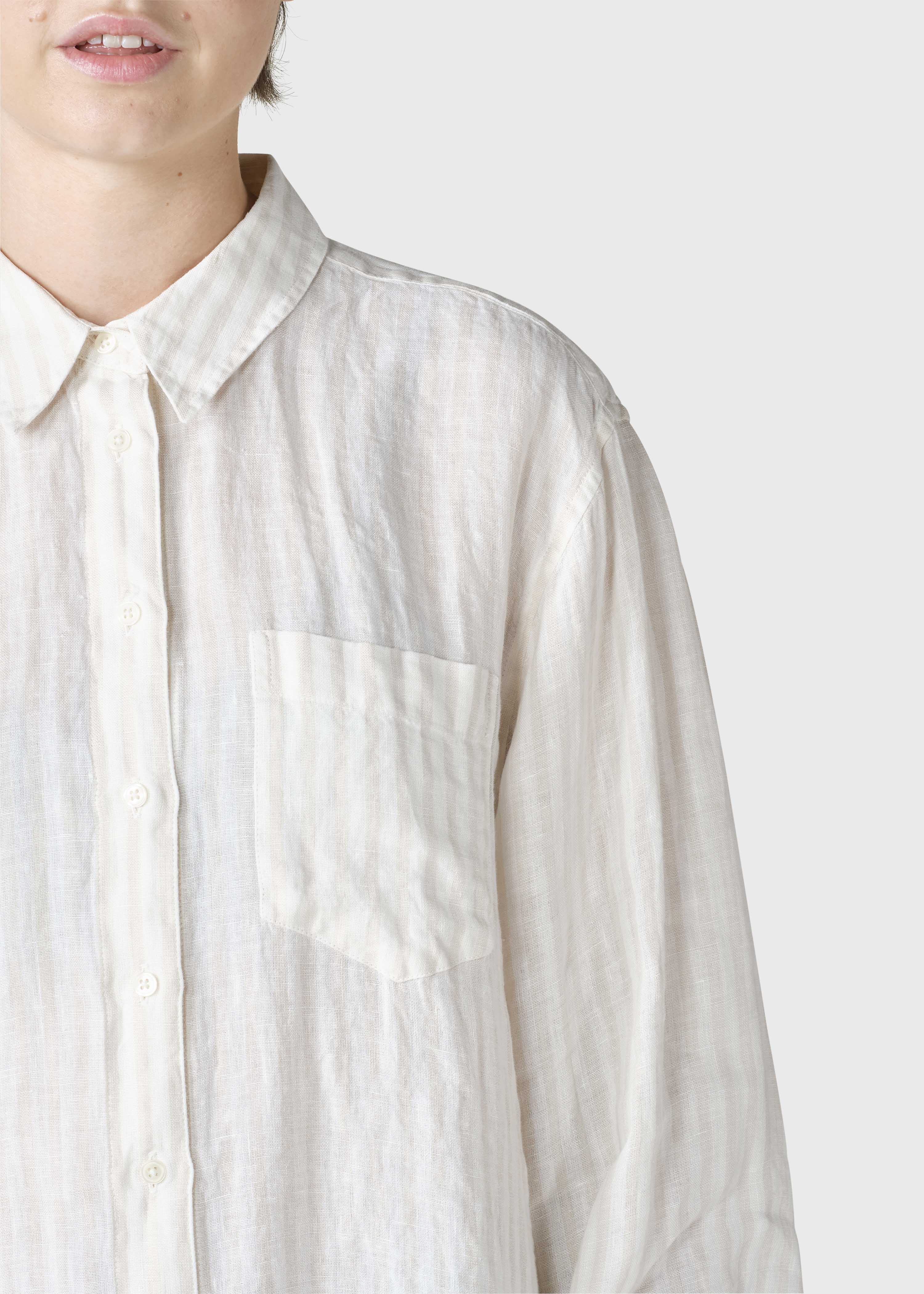 Belinda Linen Shirt - Cream/sand