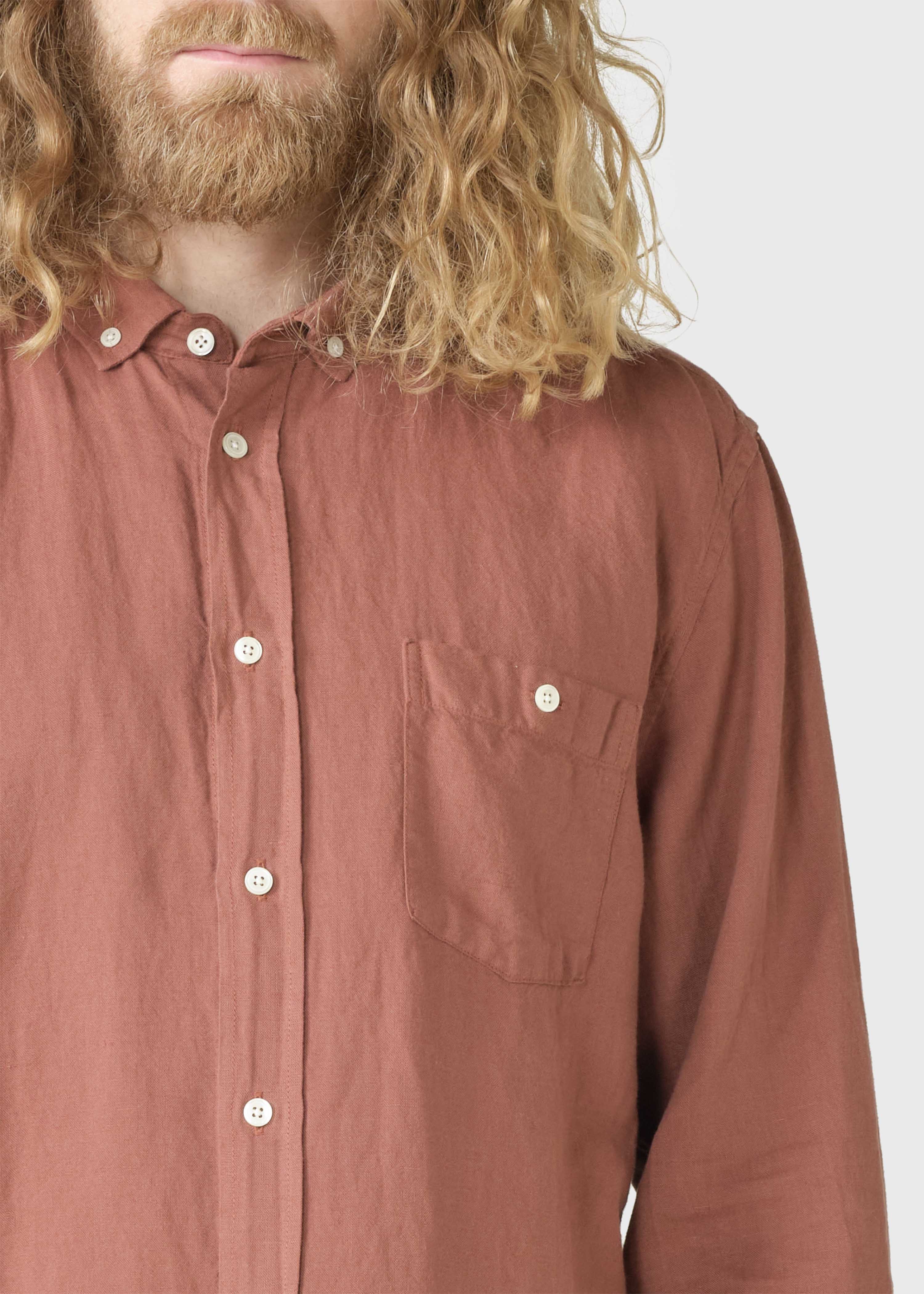 Benjamin Linen Shirt - Burnt Sienna