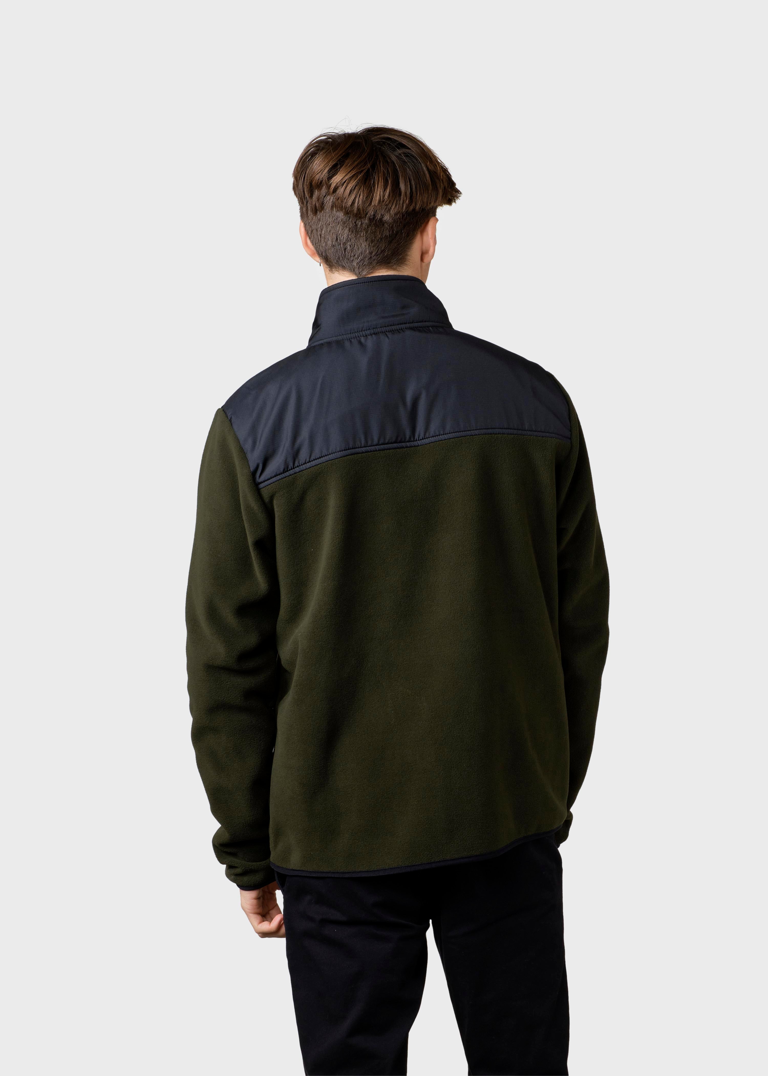 Midi Fleece Jacket - Black/olive