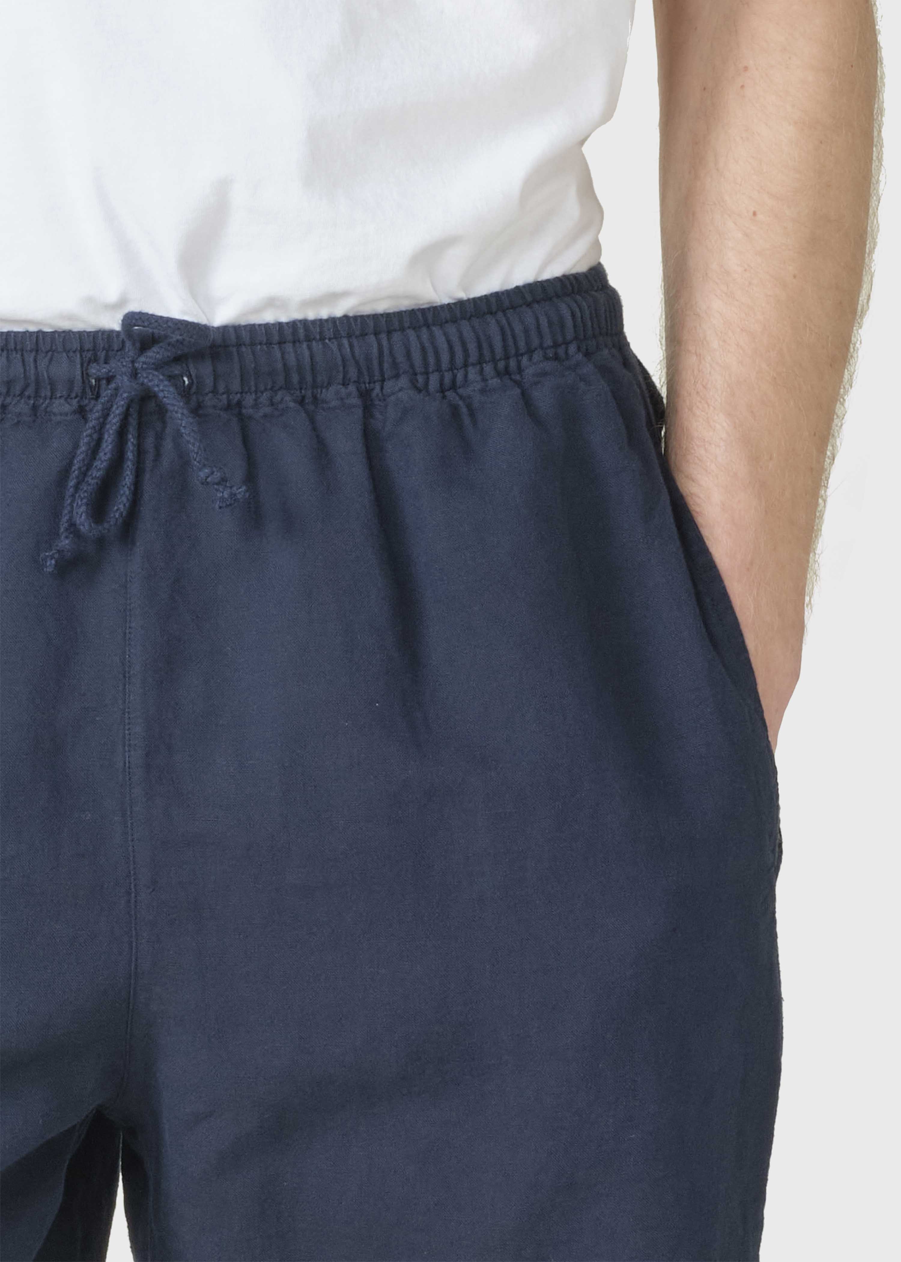 Bertram Linen Shorts - Navy