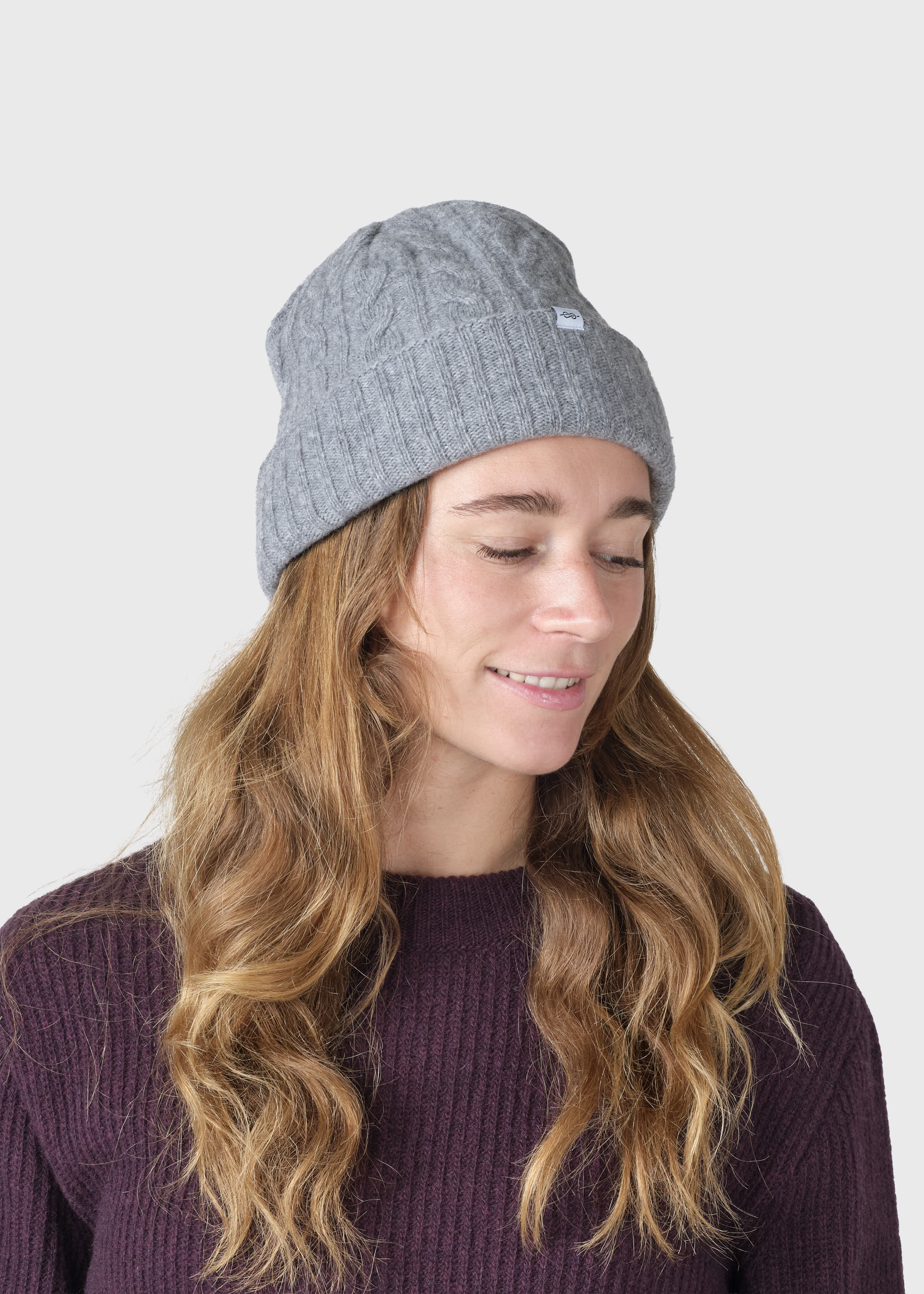 Cable Beanie - Light Grey
