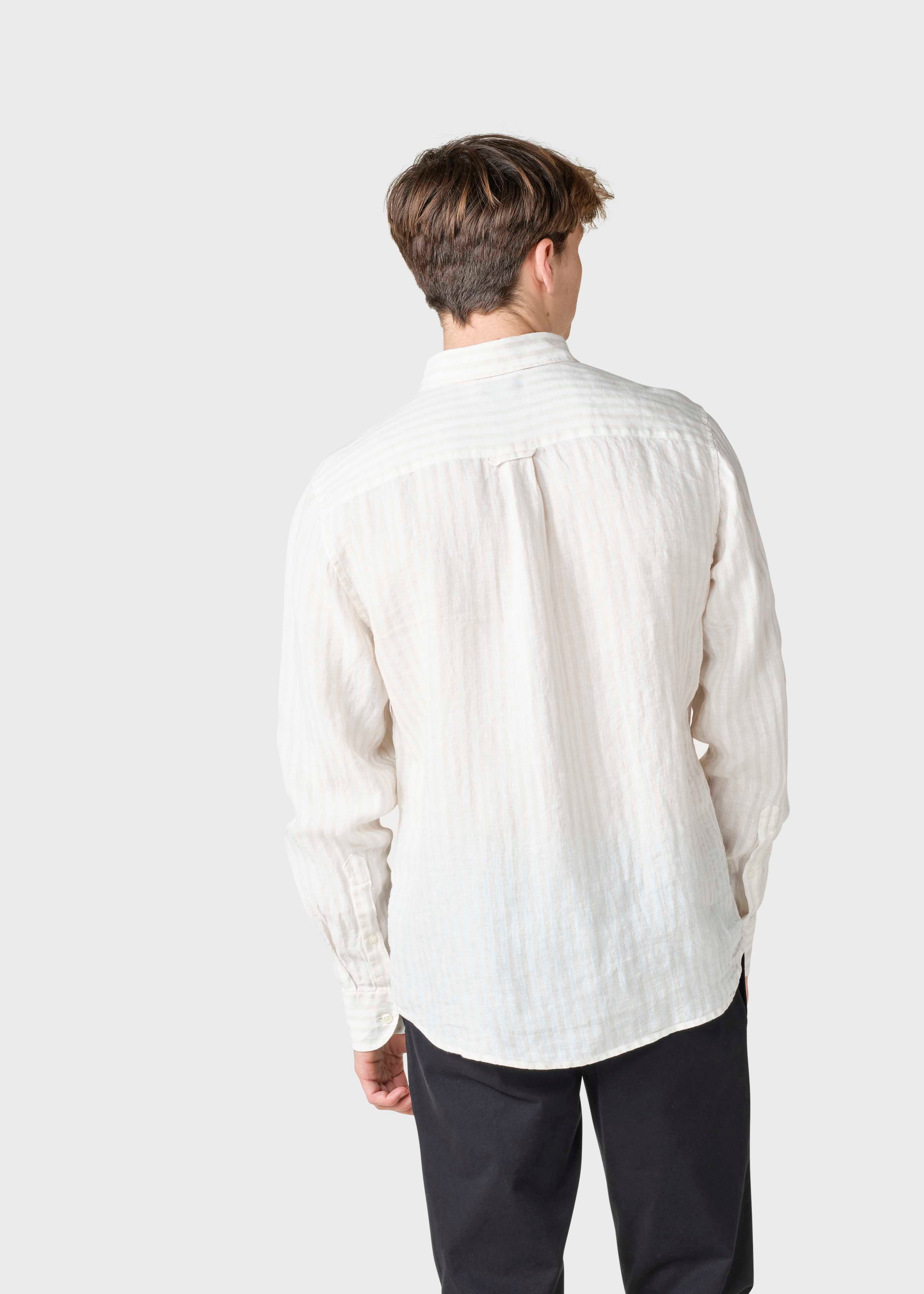 Dennis Striped Shirt - Cream/sand