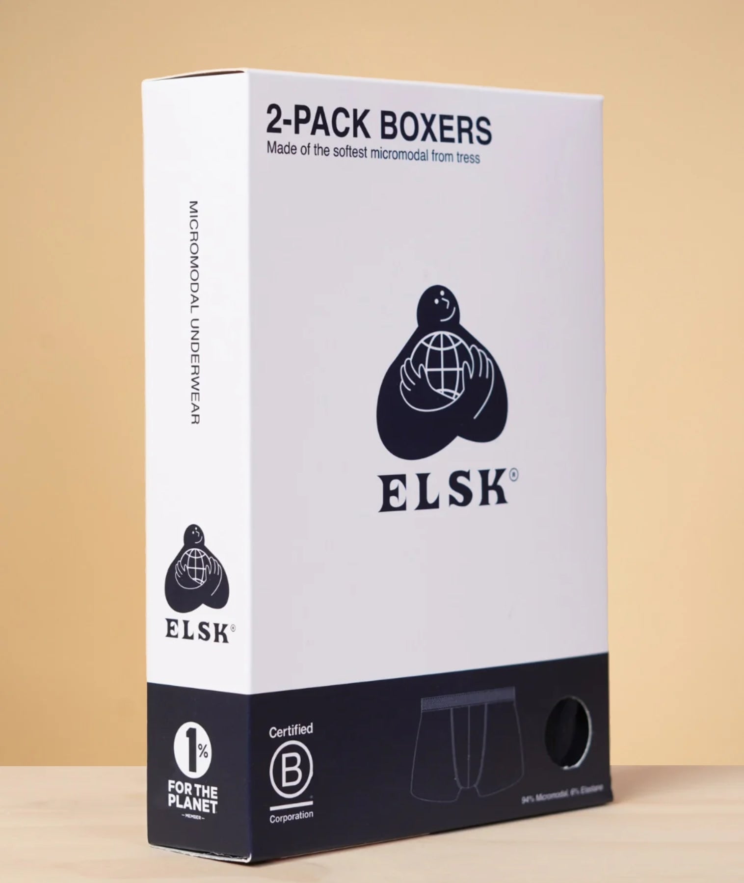 Mikromodale Unterwäsche-Boxershorts für Herren im 2er-Pack