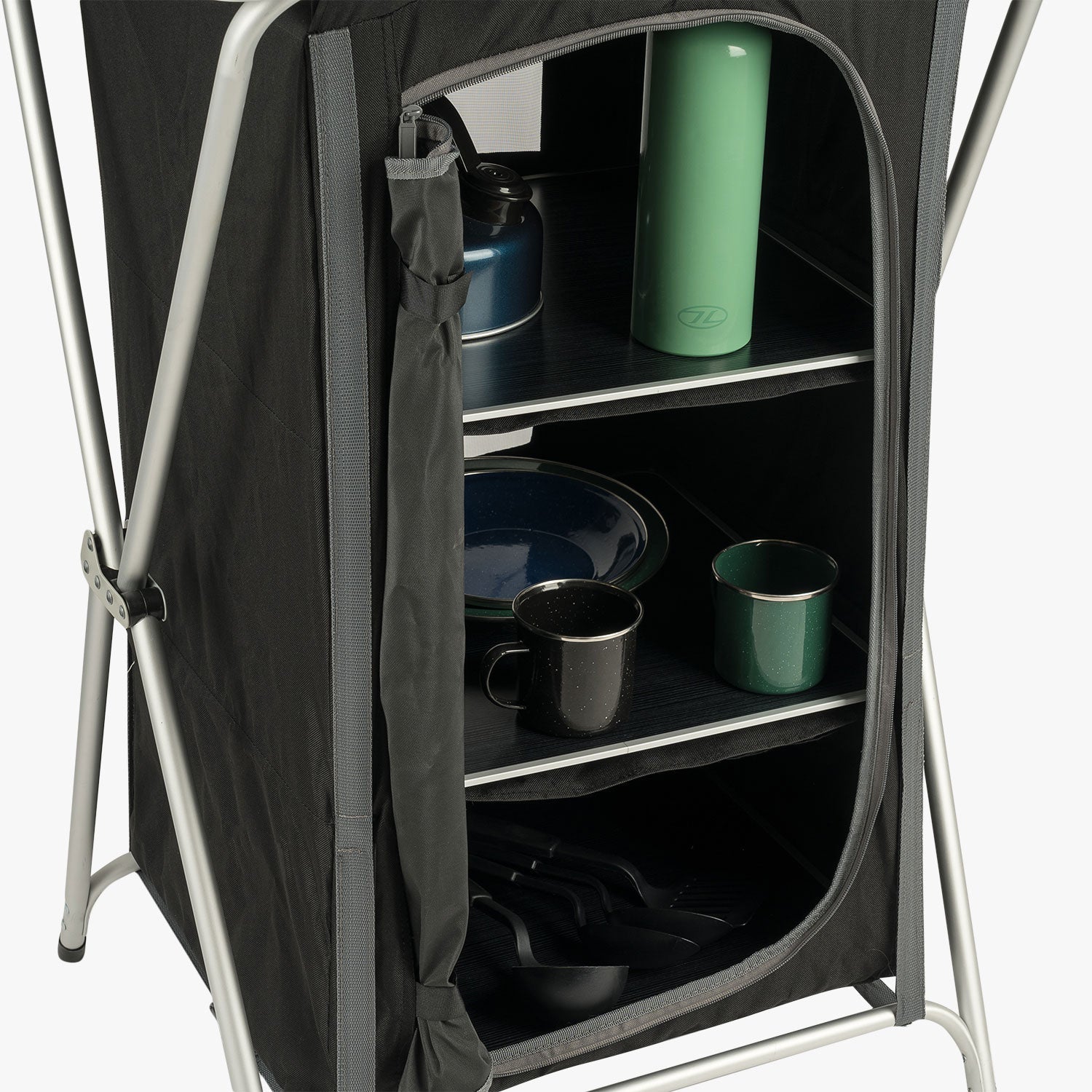 Highlander - 3-shelf folding camping cabinet