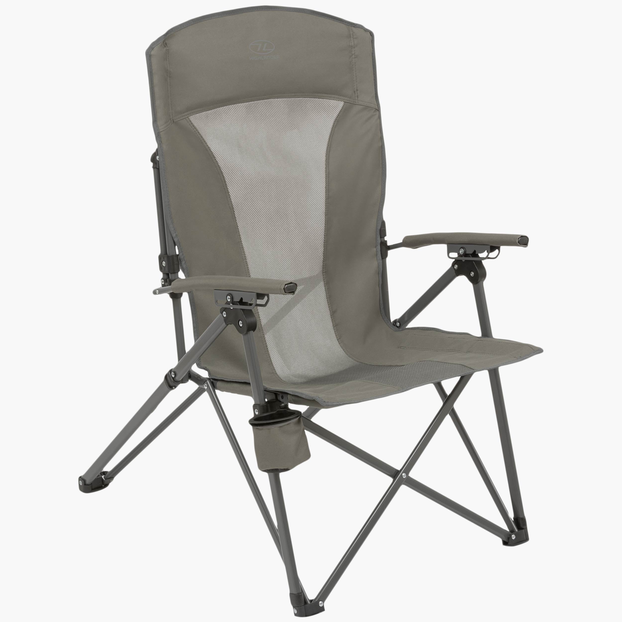 Highlander - Balvenie Recliner Camping Chair, Charcoal
