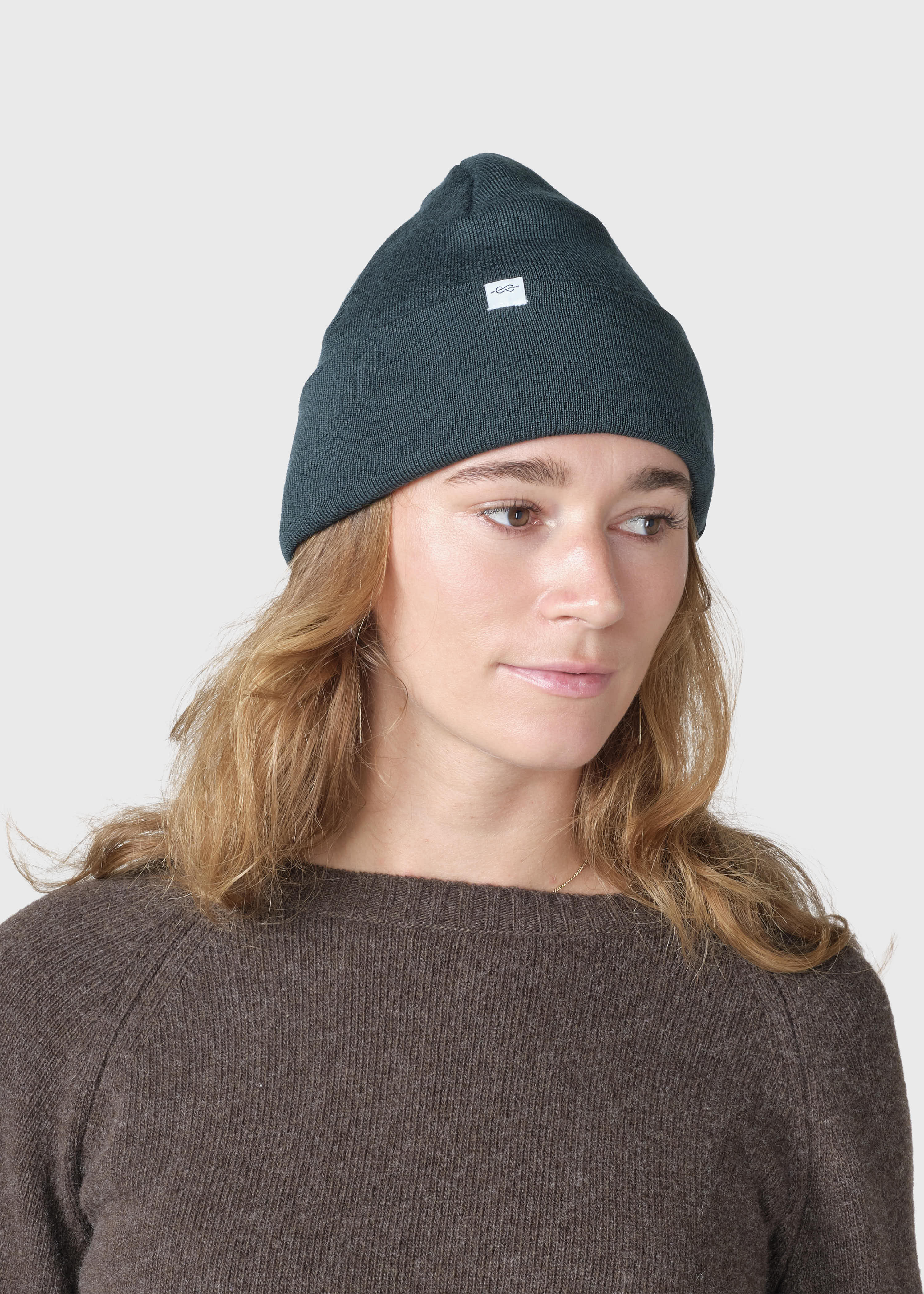 Fine Rib Beanie - Moss Green