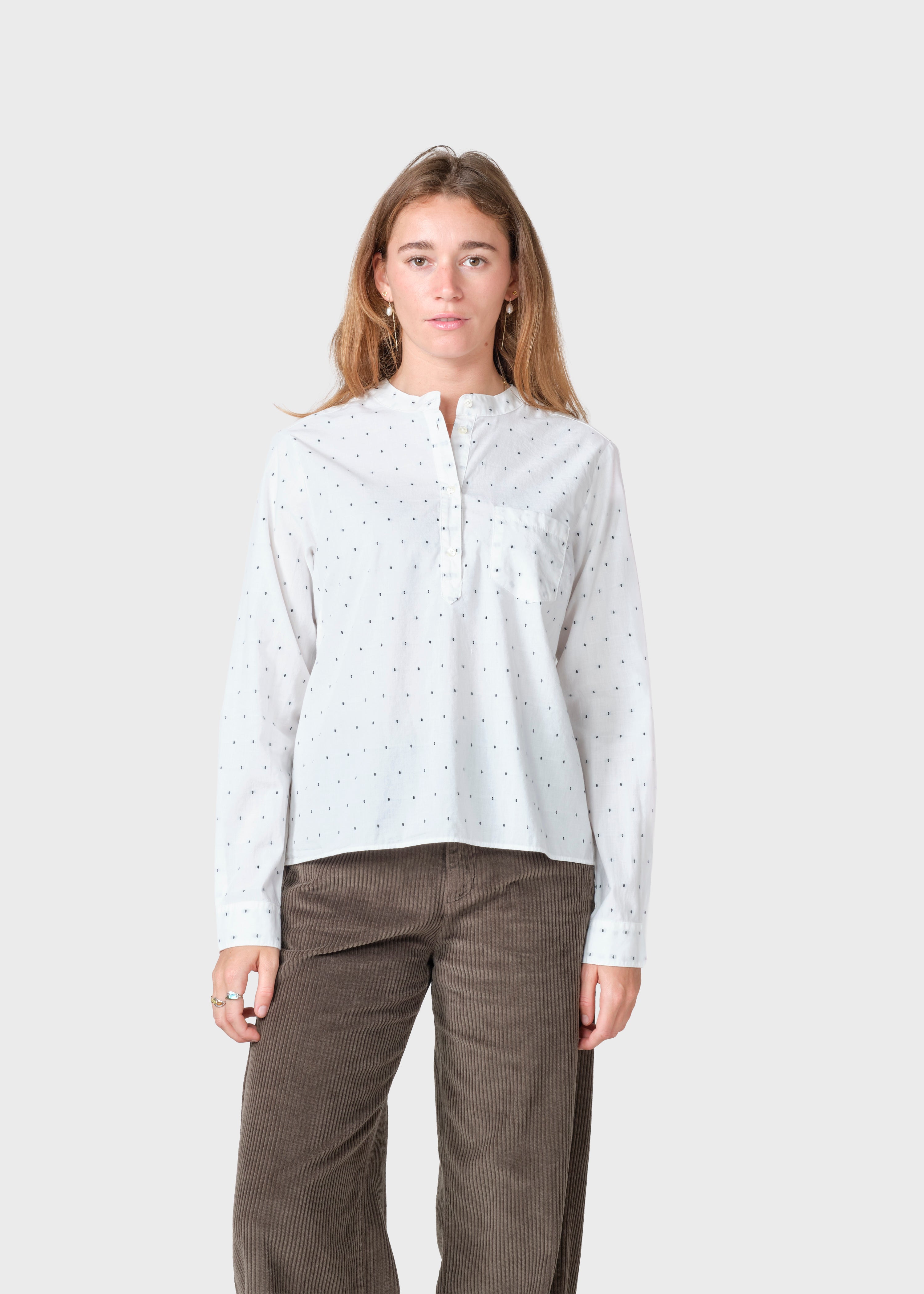 Harlow Blouse - White/black