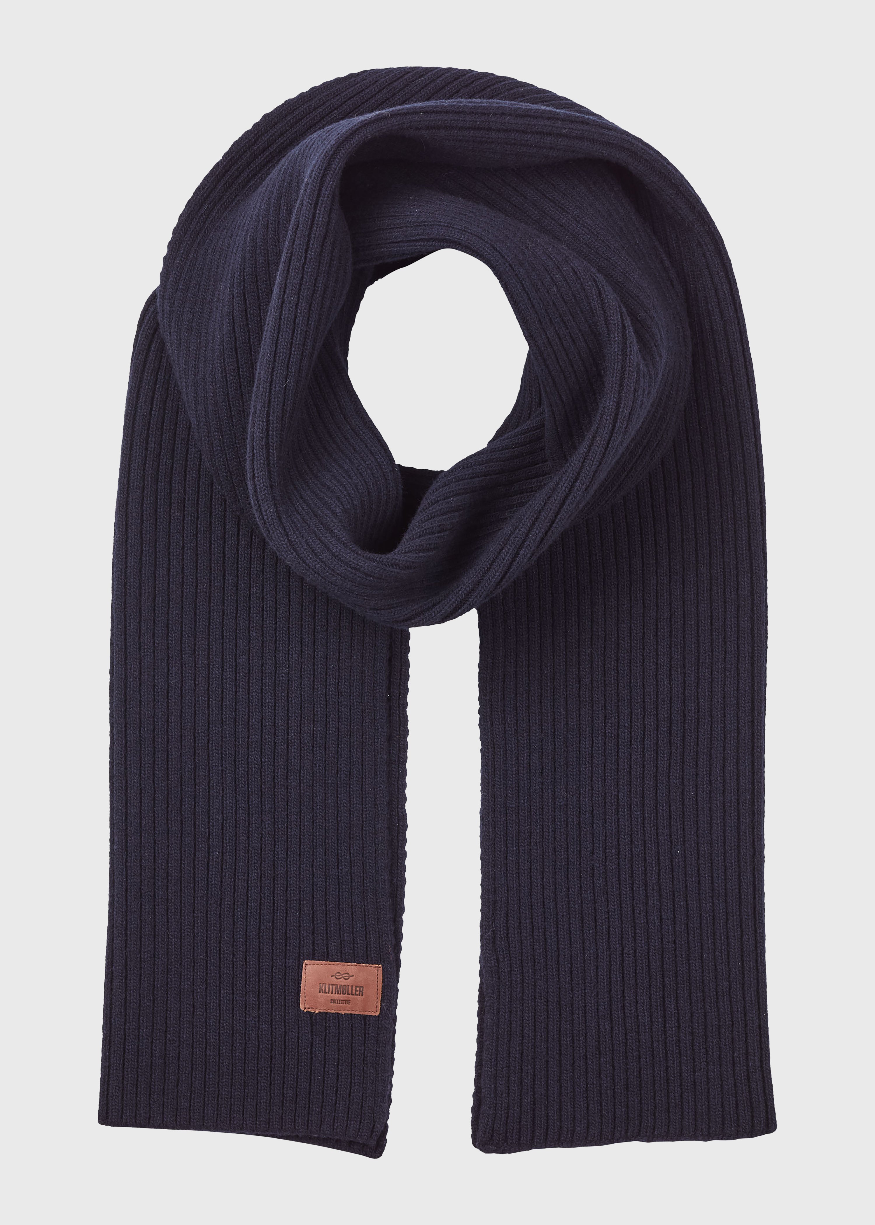 Heavy Rib Scarf - Navy