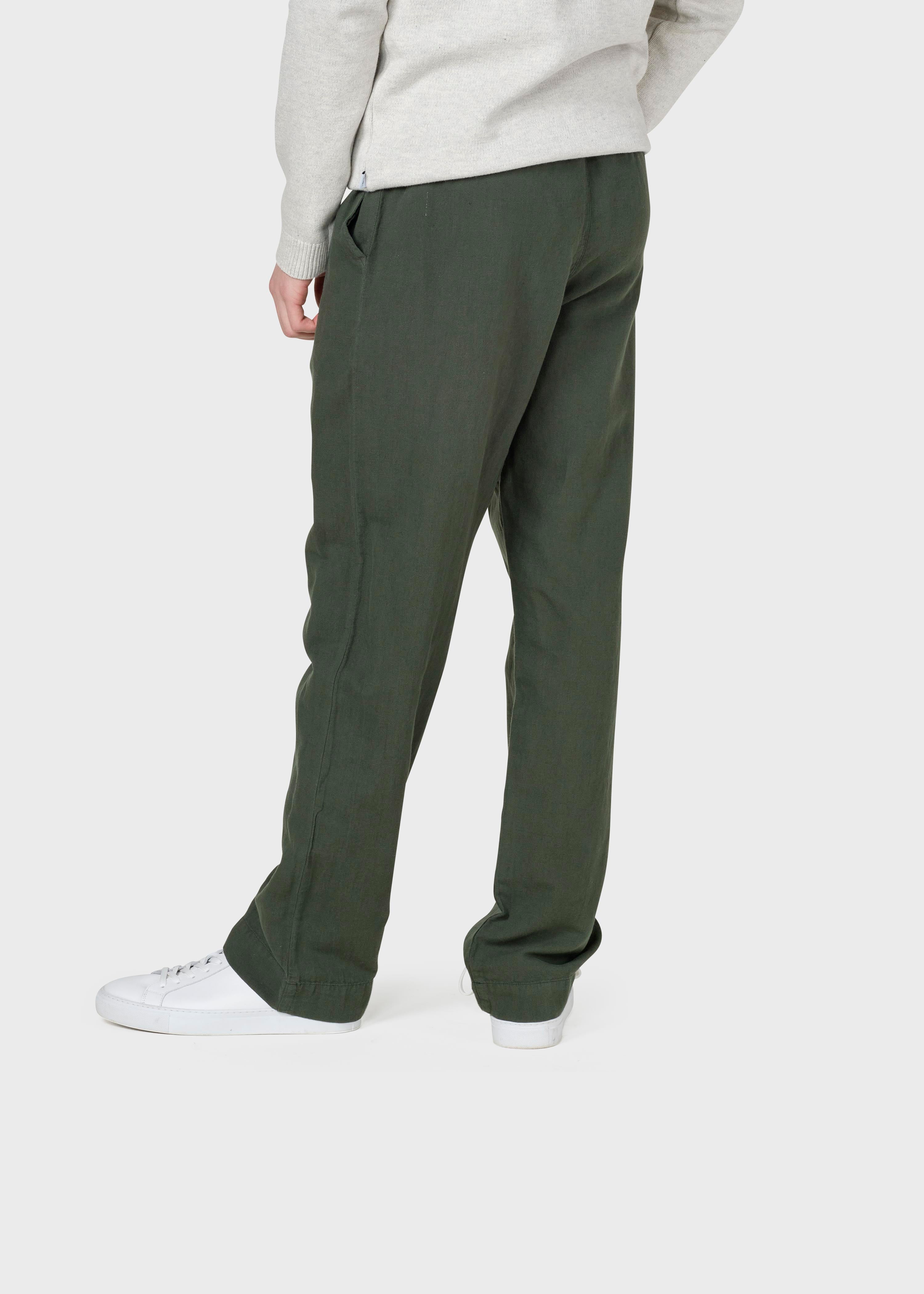 Jens Linen Pants - Olive