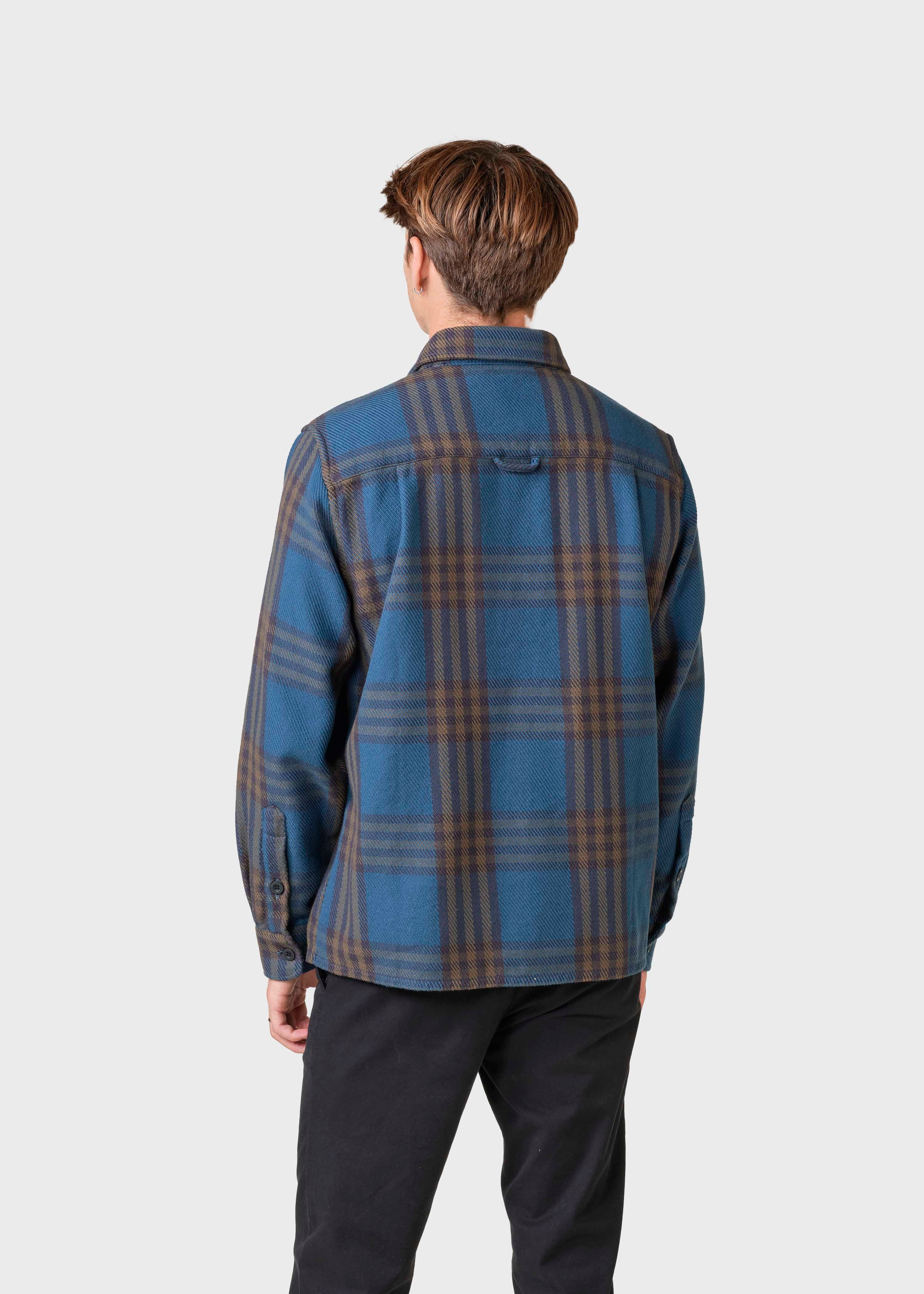 Jeremy Check Overshirt - Navy/olive