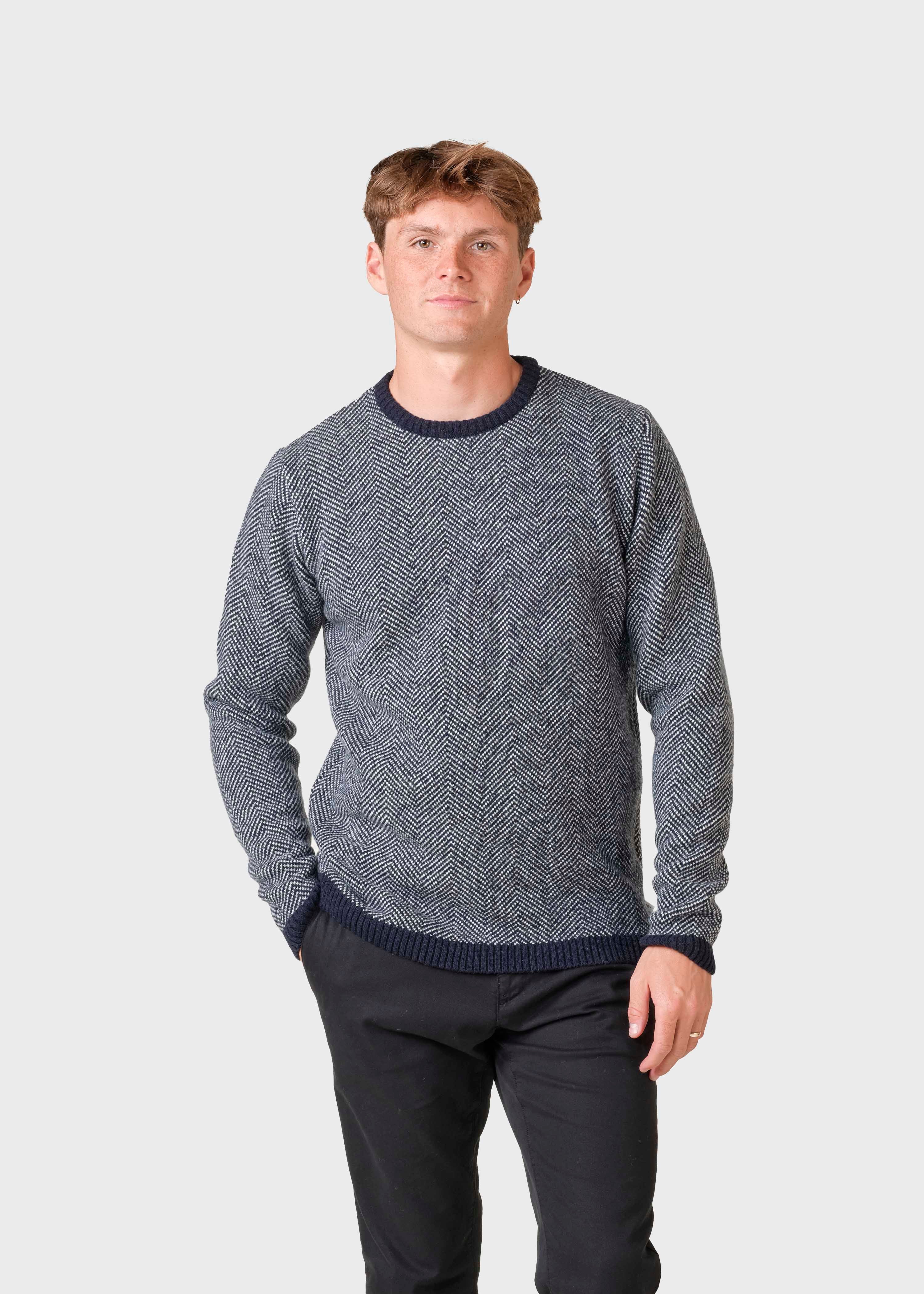 Keld Knit - Navy/cream