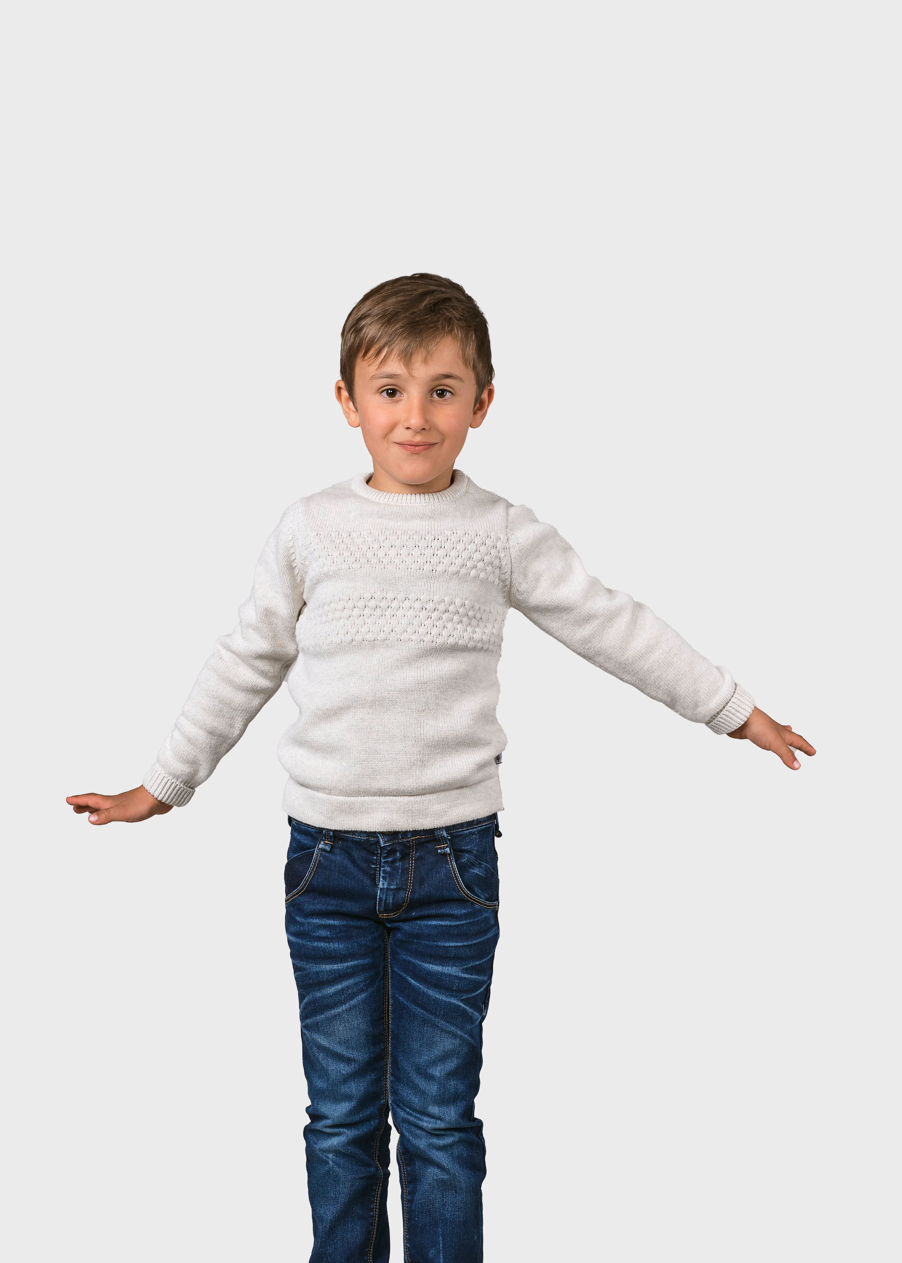 Kids Fisher Cotton Knit - Cream