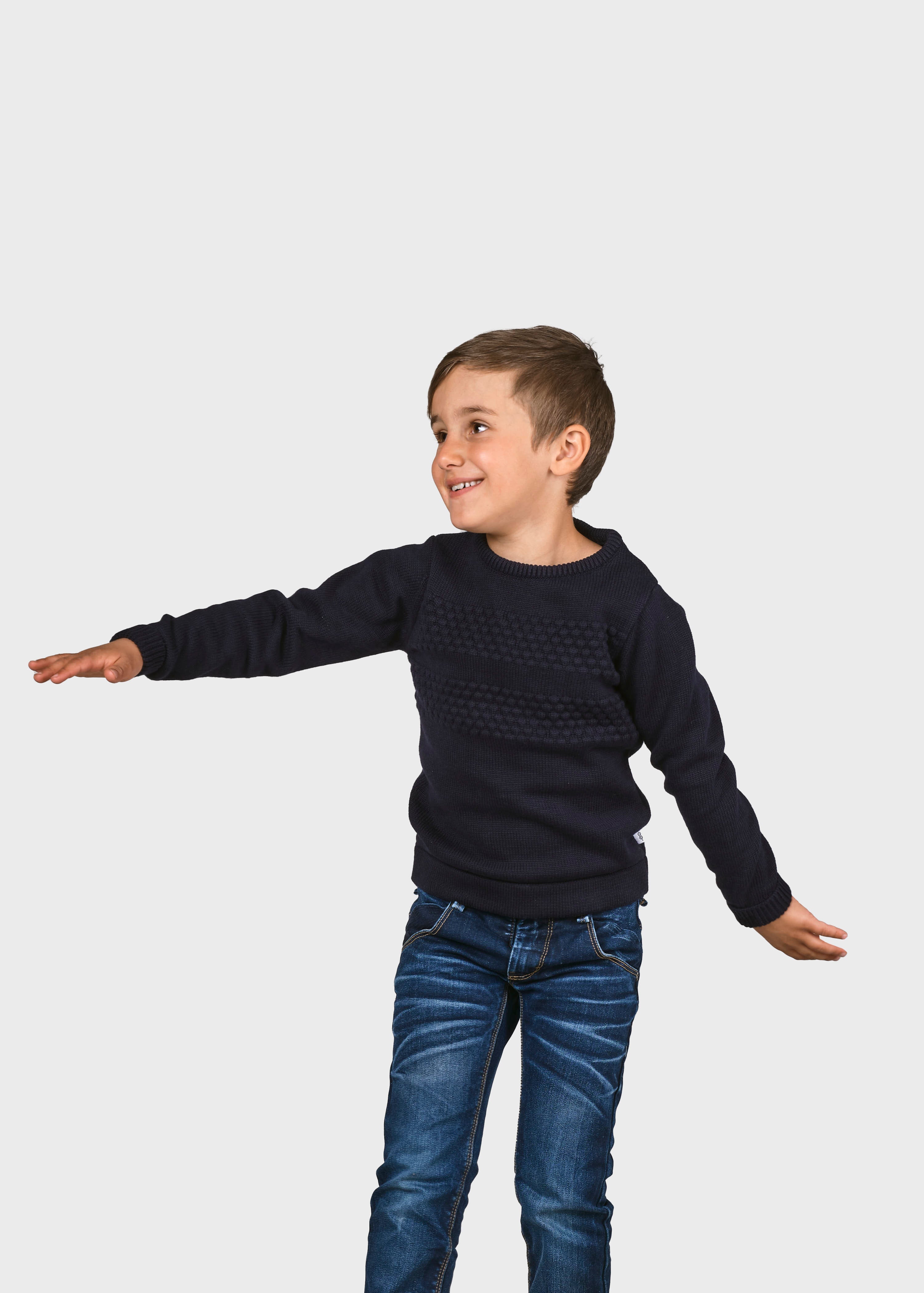 Kids Fisher Cotton Knit - Navy