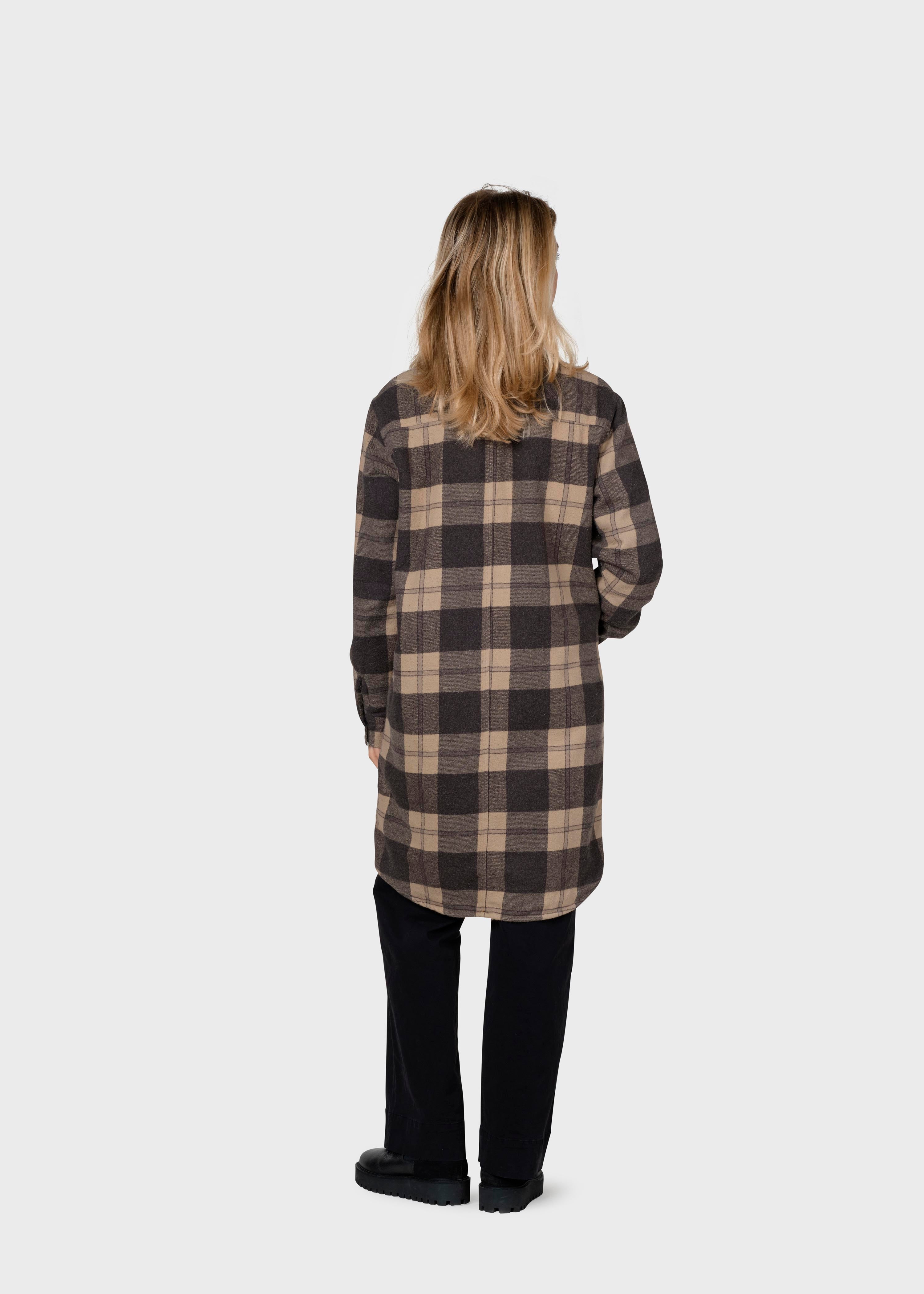 Lolly Checked Overshirt - Sand/black