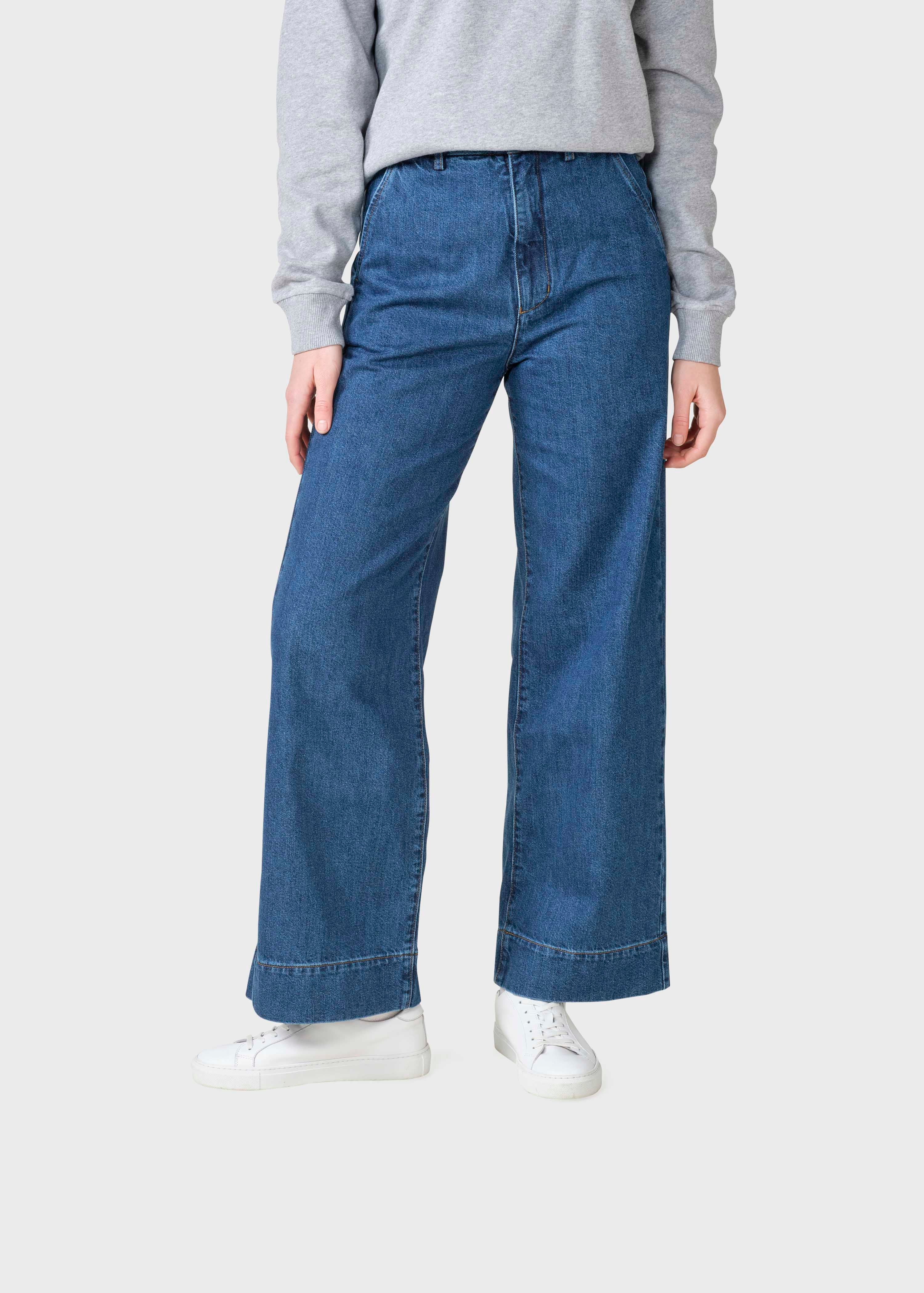 Lydia Denim Hose - Dunkelblau Stonewash