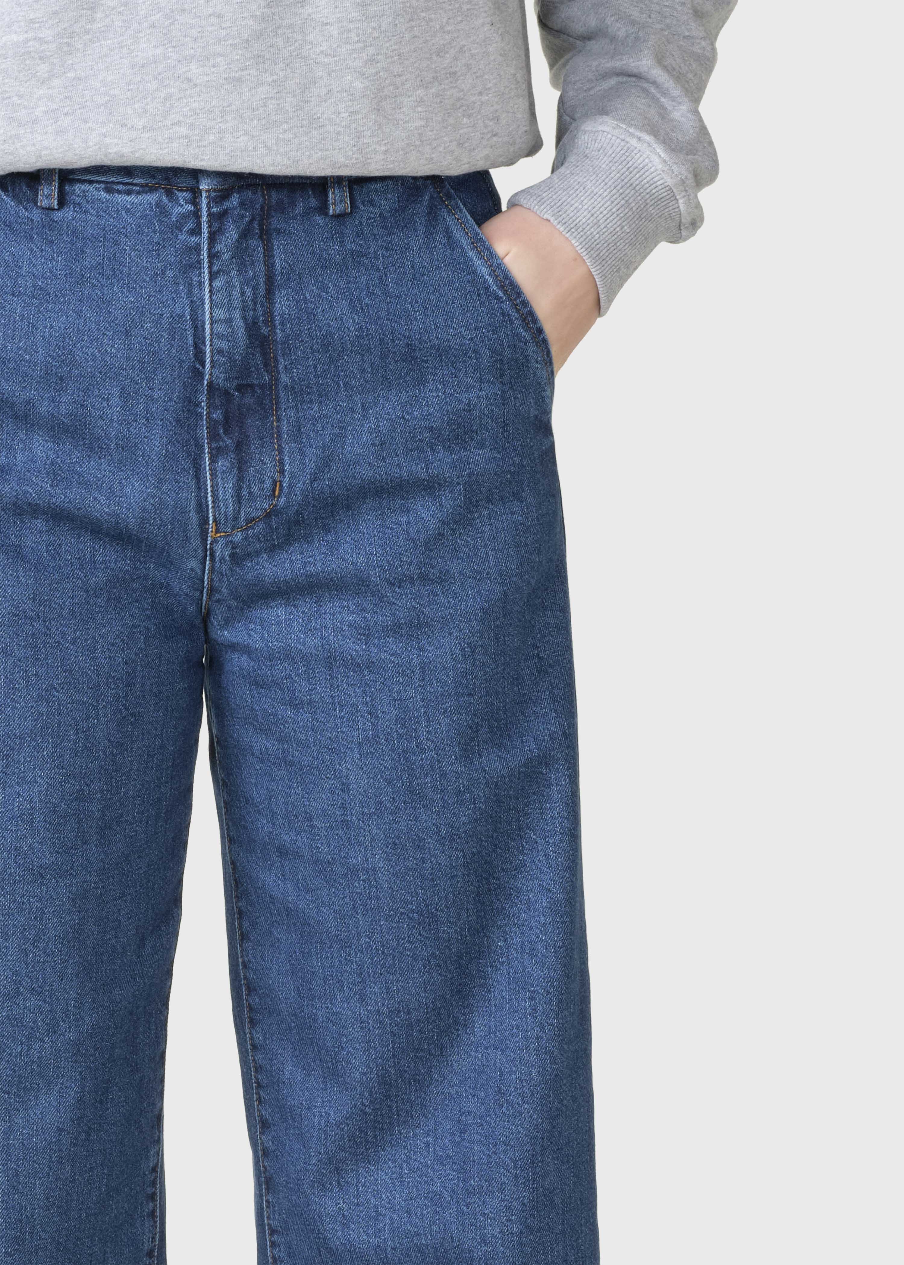 Lydia Denim Hose - Dunkelblau Stonewash