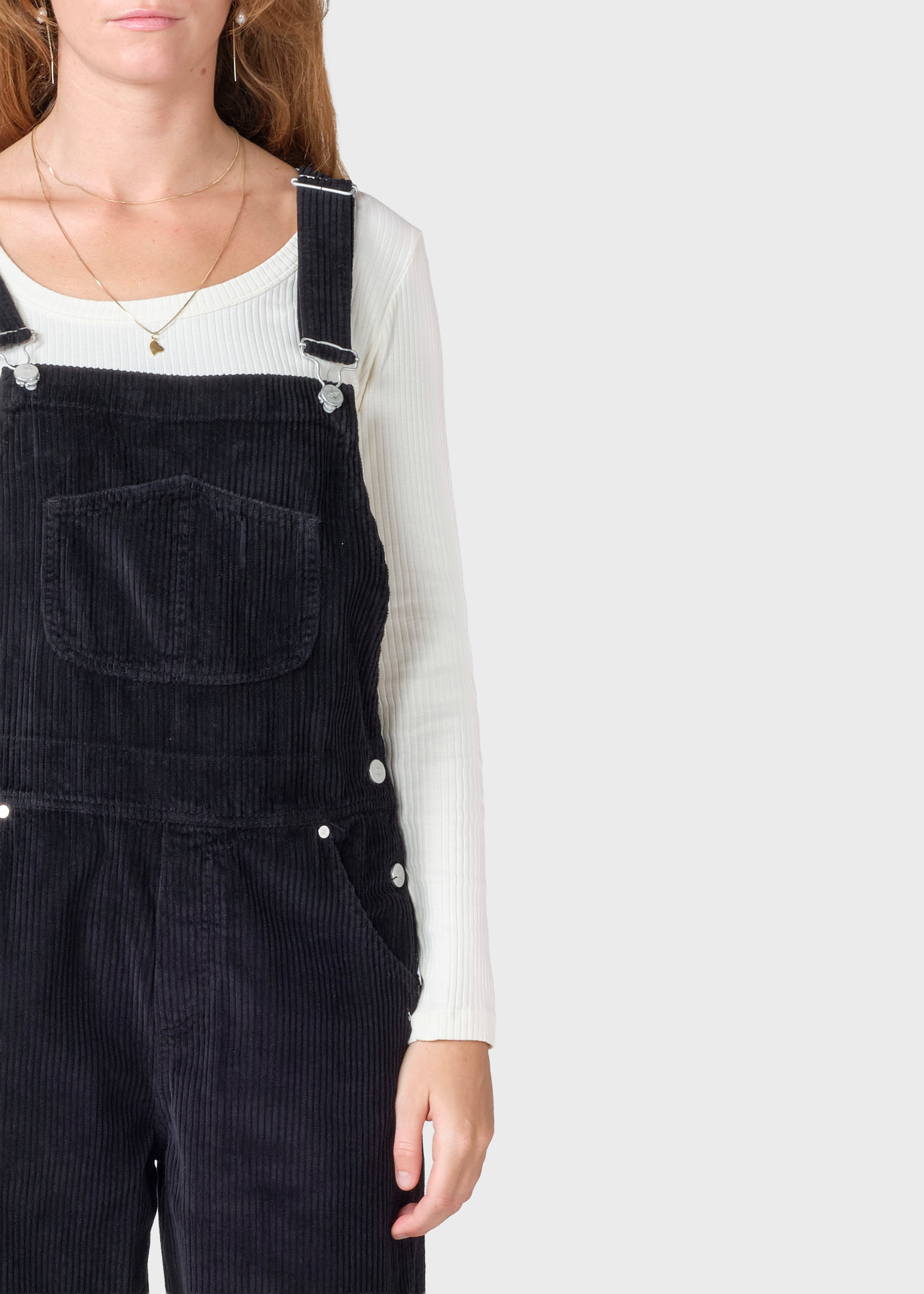 Magda Cord Overall - Black