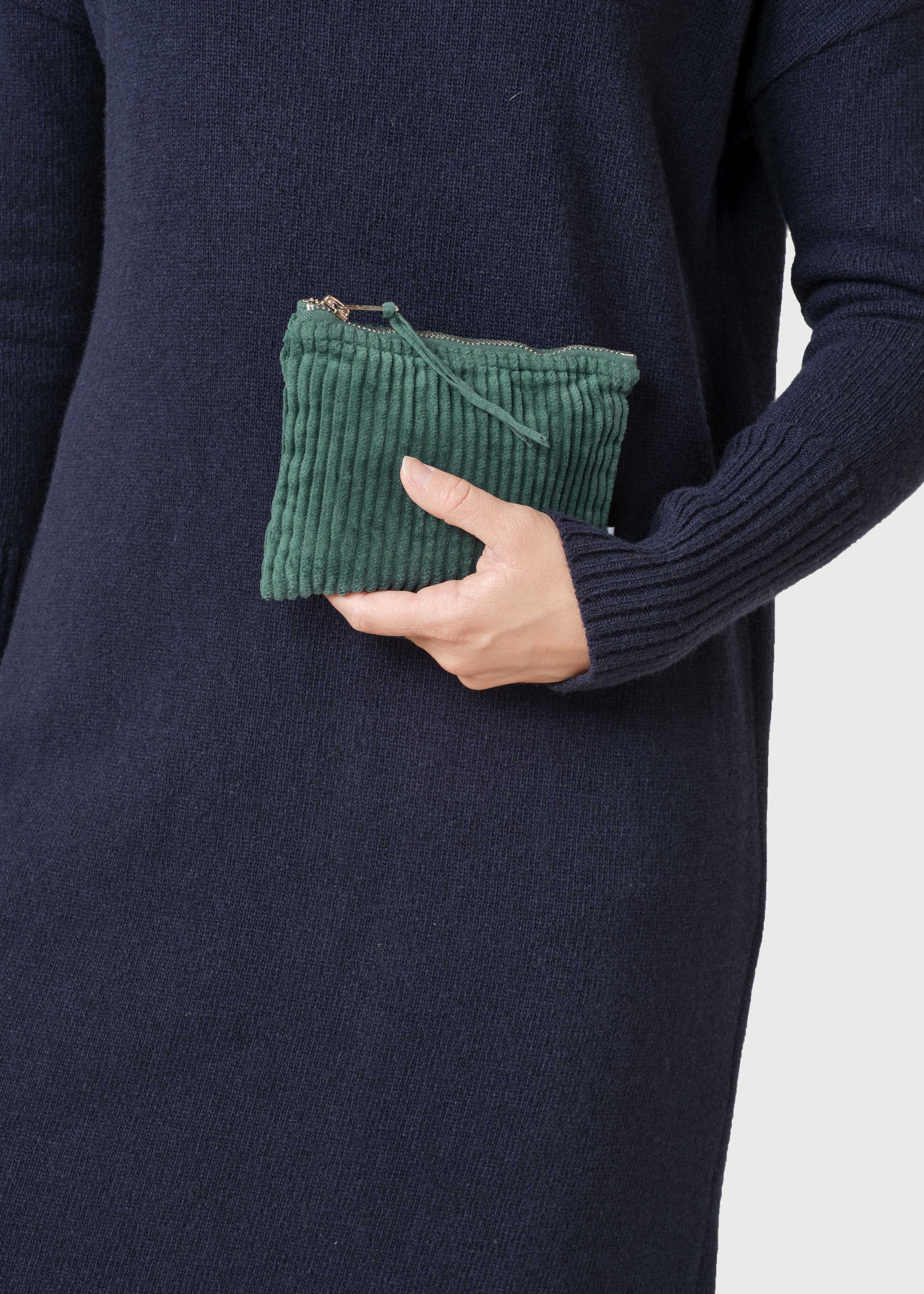 Make Up Bag Cord - Moss Green