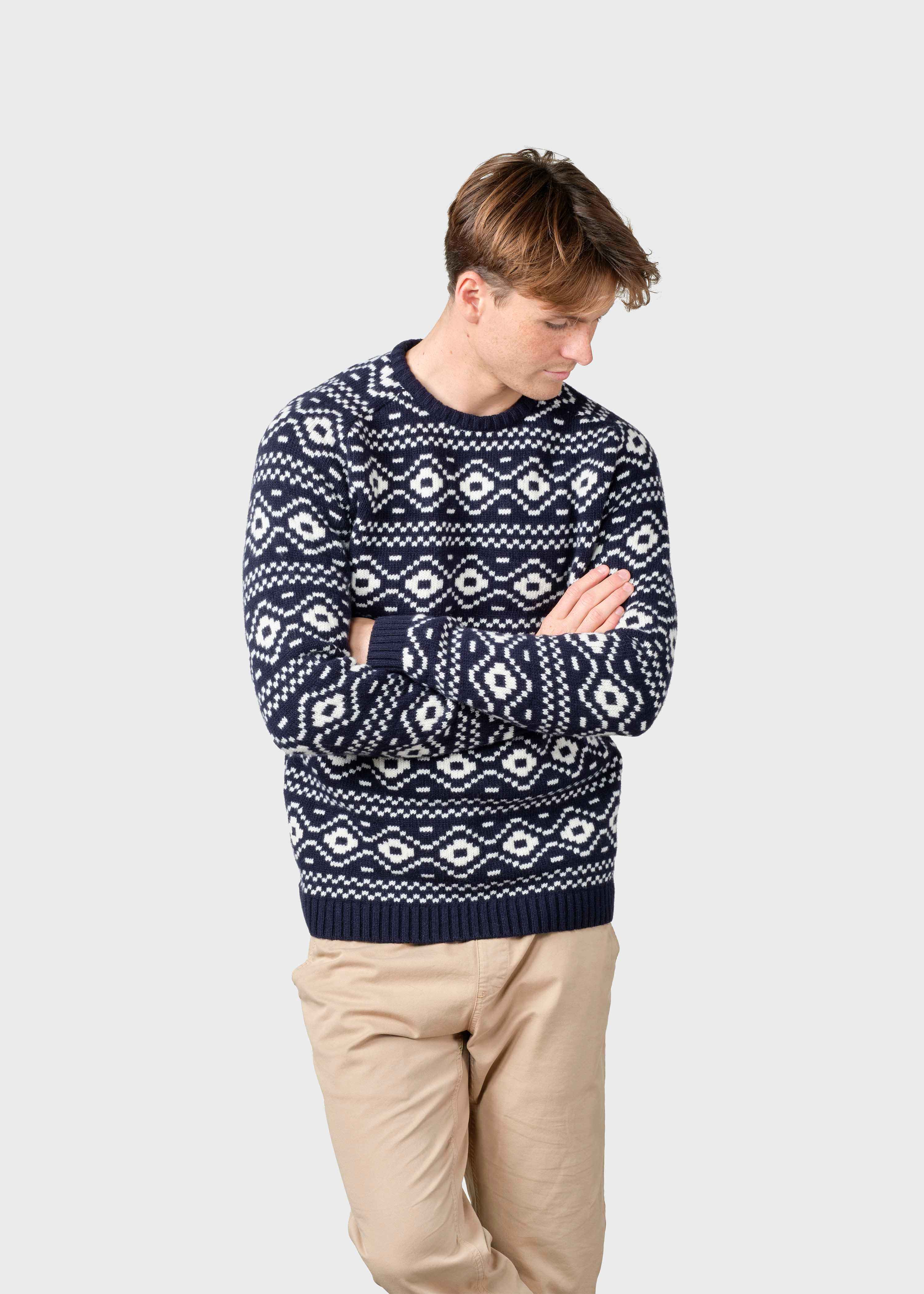 Marlon Knit - Navy/cream