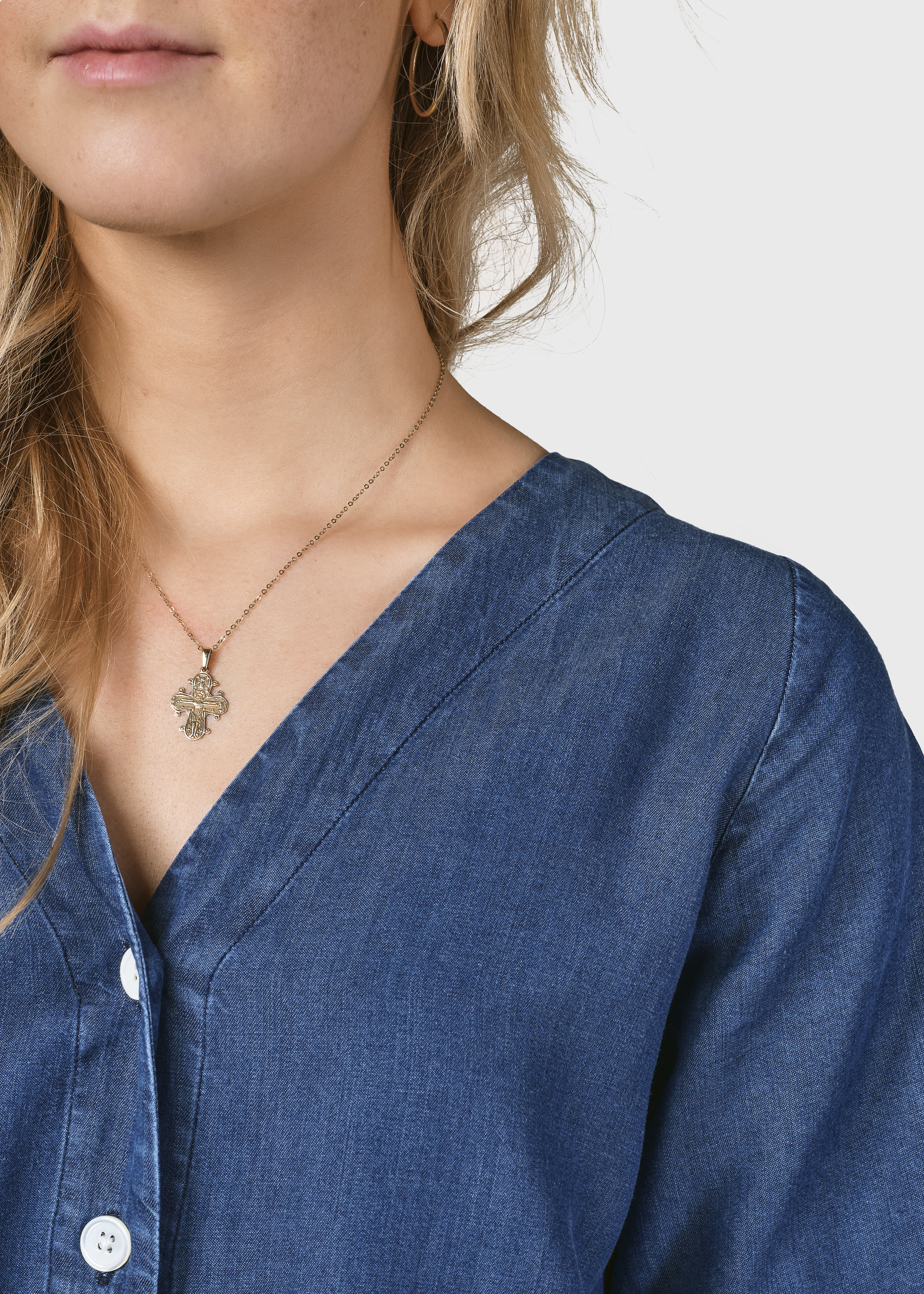 Marna Jumpsuit - Dark Blue Chambrey