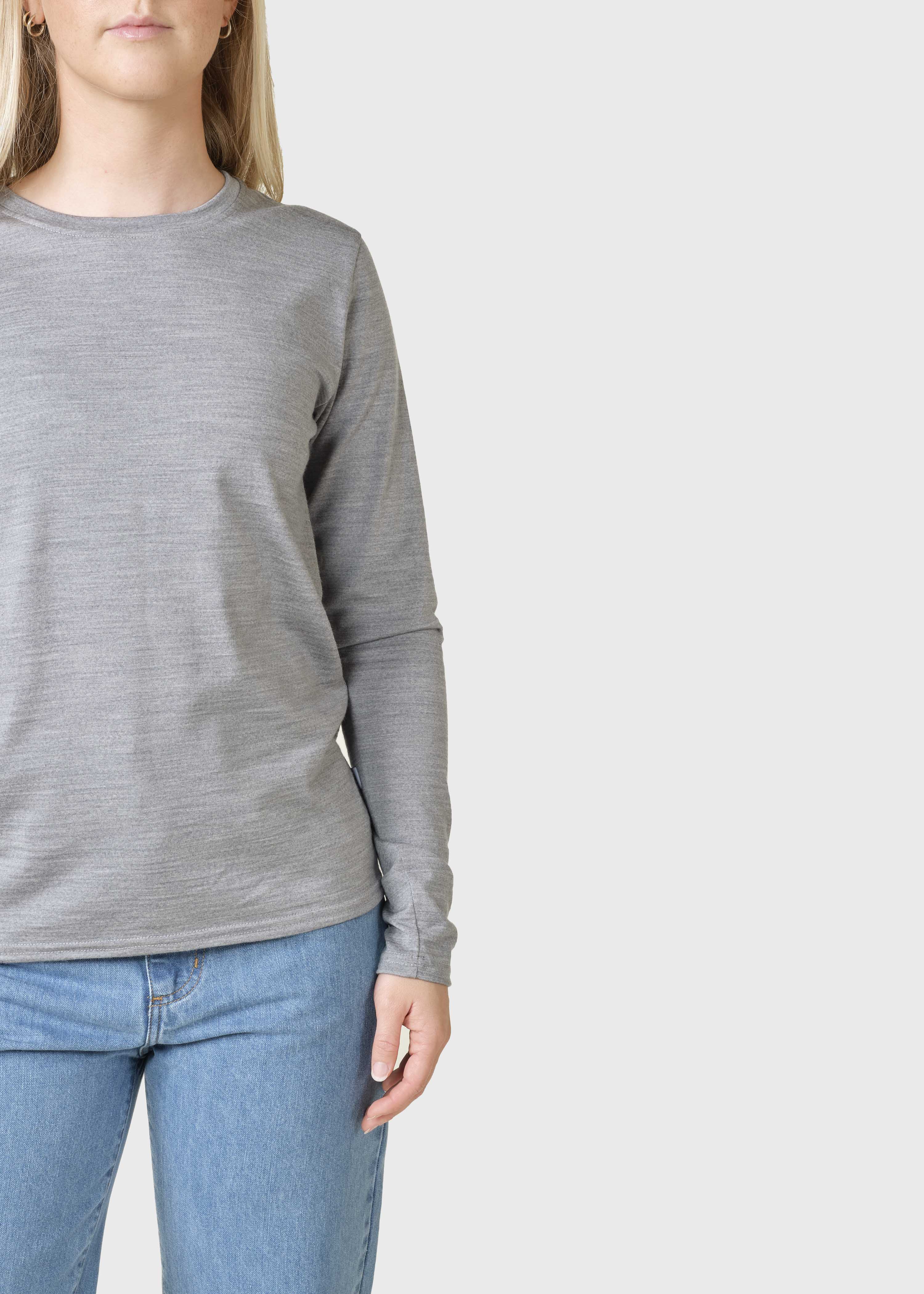 Marta Ls Tee - Grey Melange