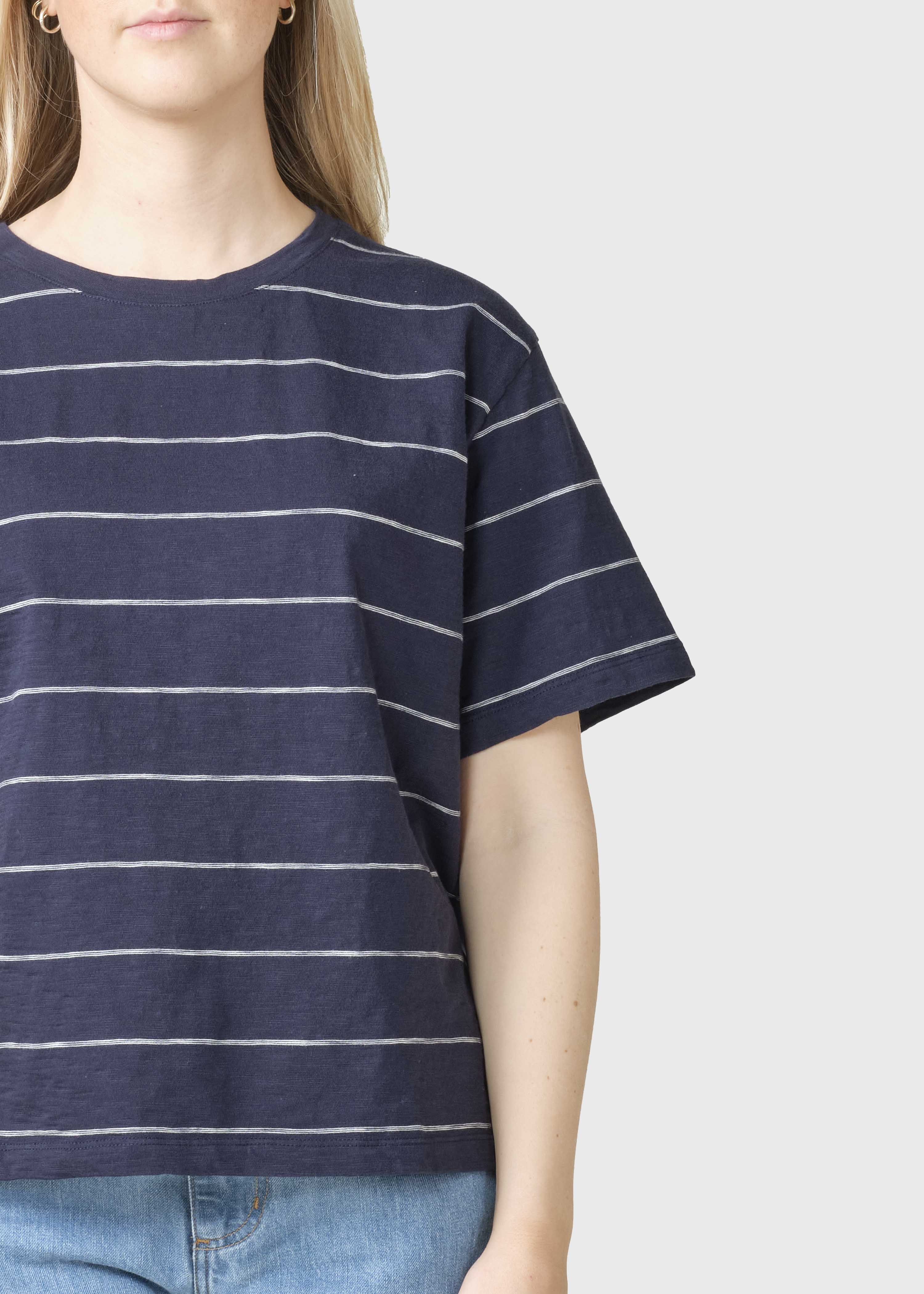 Megan Tee - Navy/cream