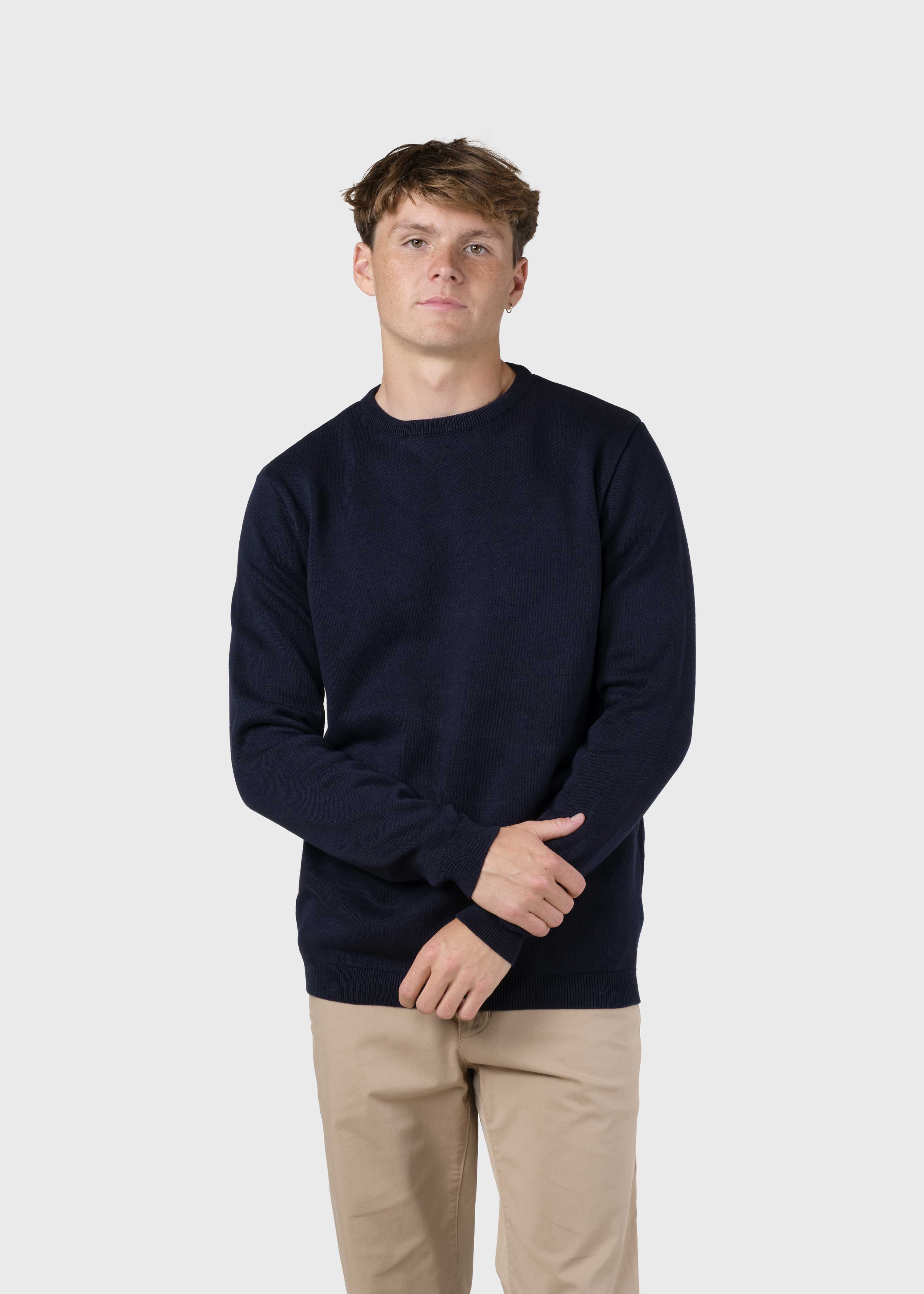 Mens Basic Cotton Knit - Navy