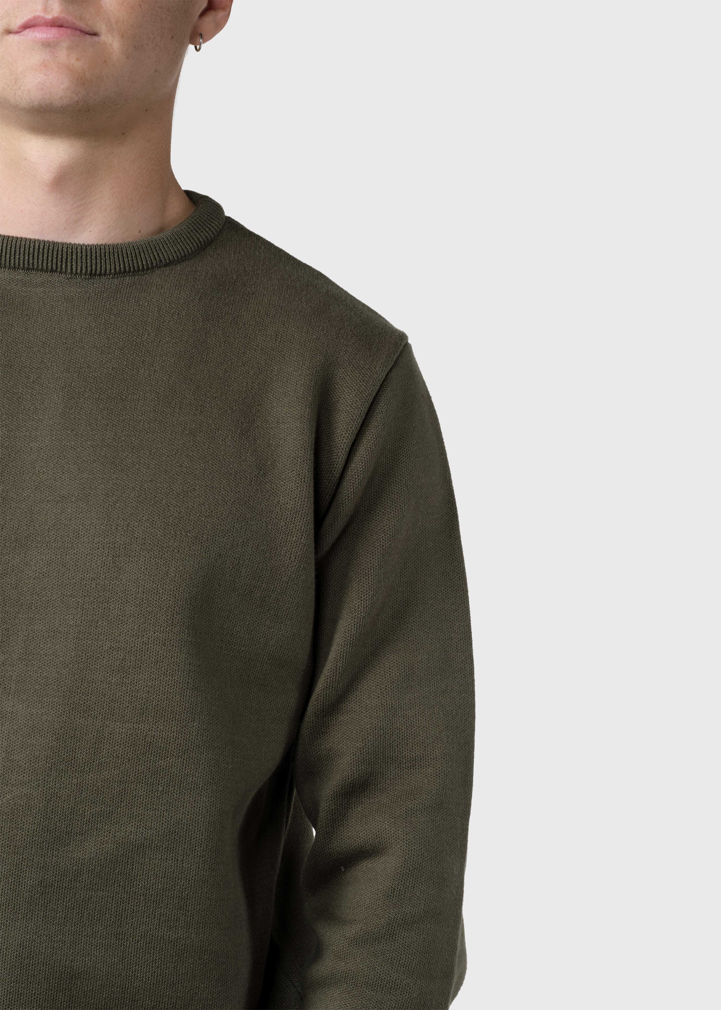 Mens Basic Cotton Knit - Olive