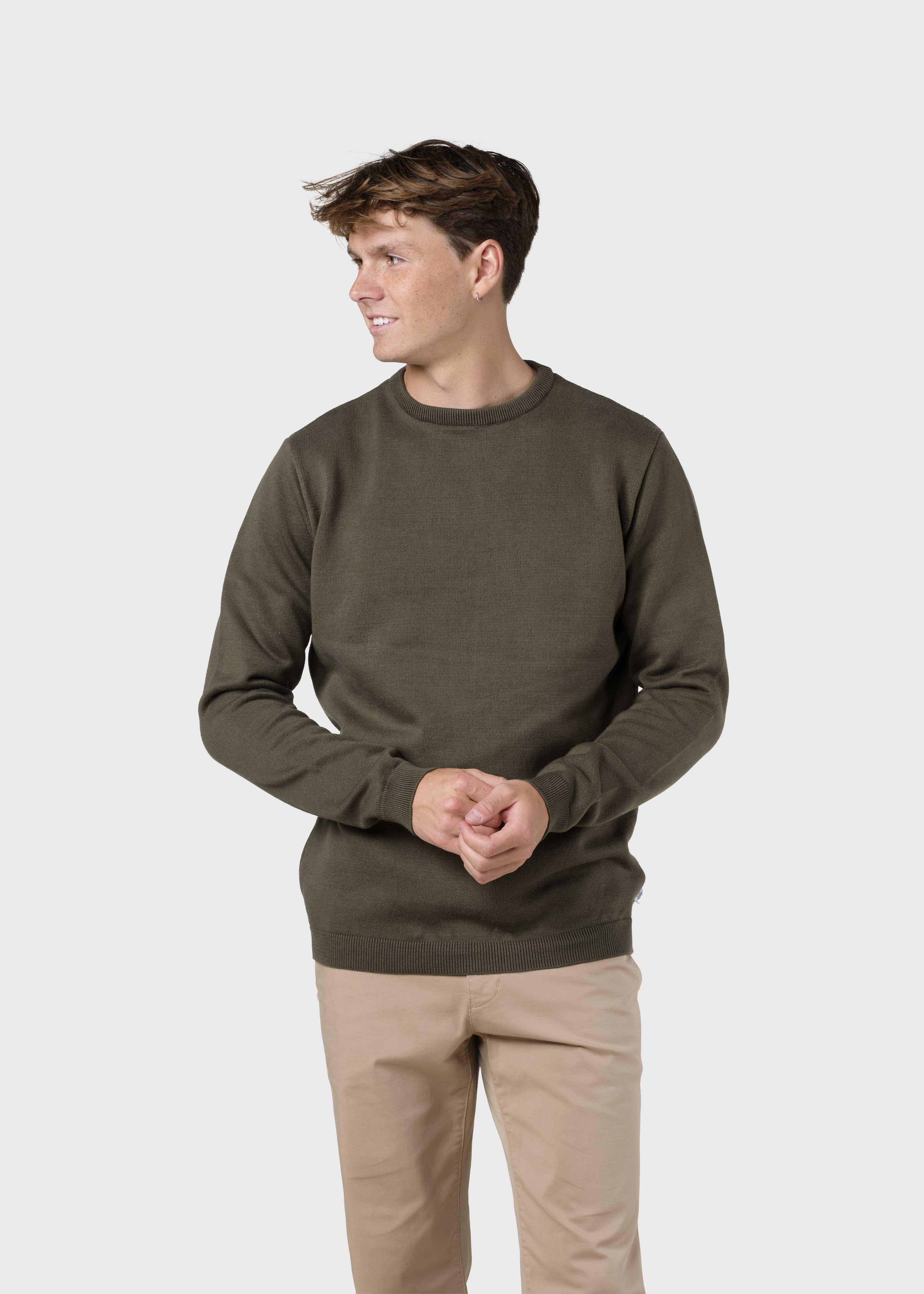 Mens Basic Cotton Knit - Olive