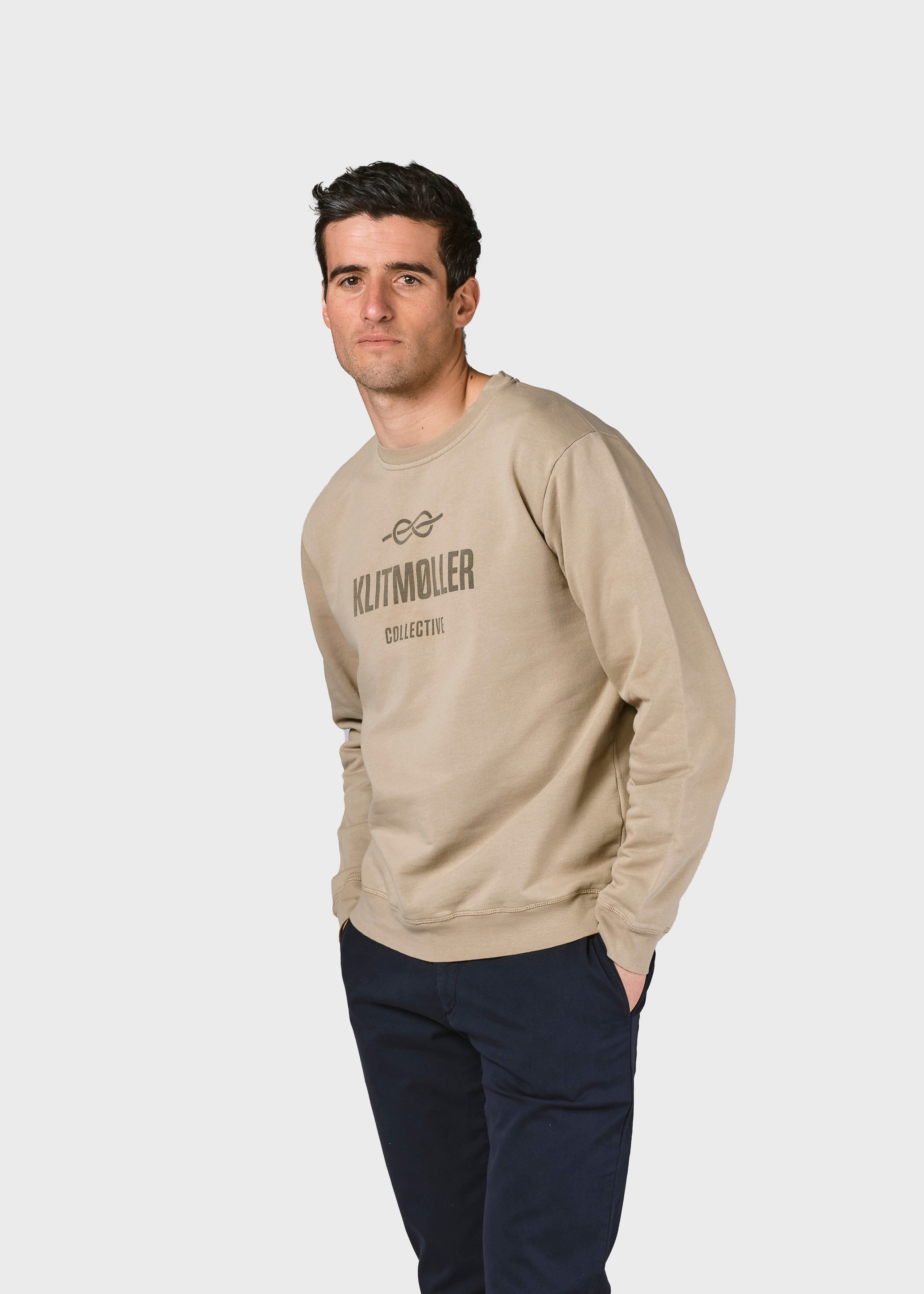 Mens Logo Crew - Sand