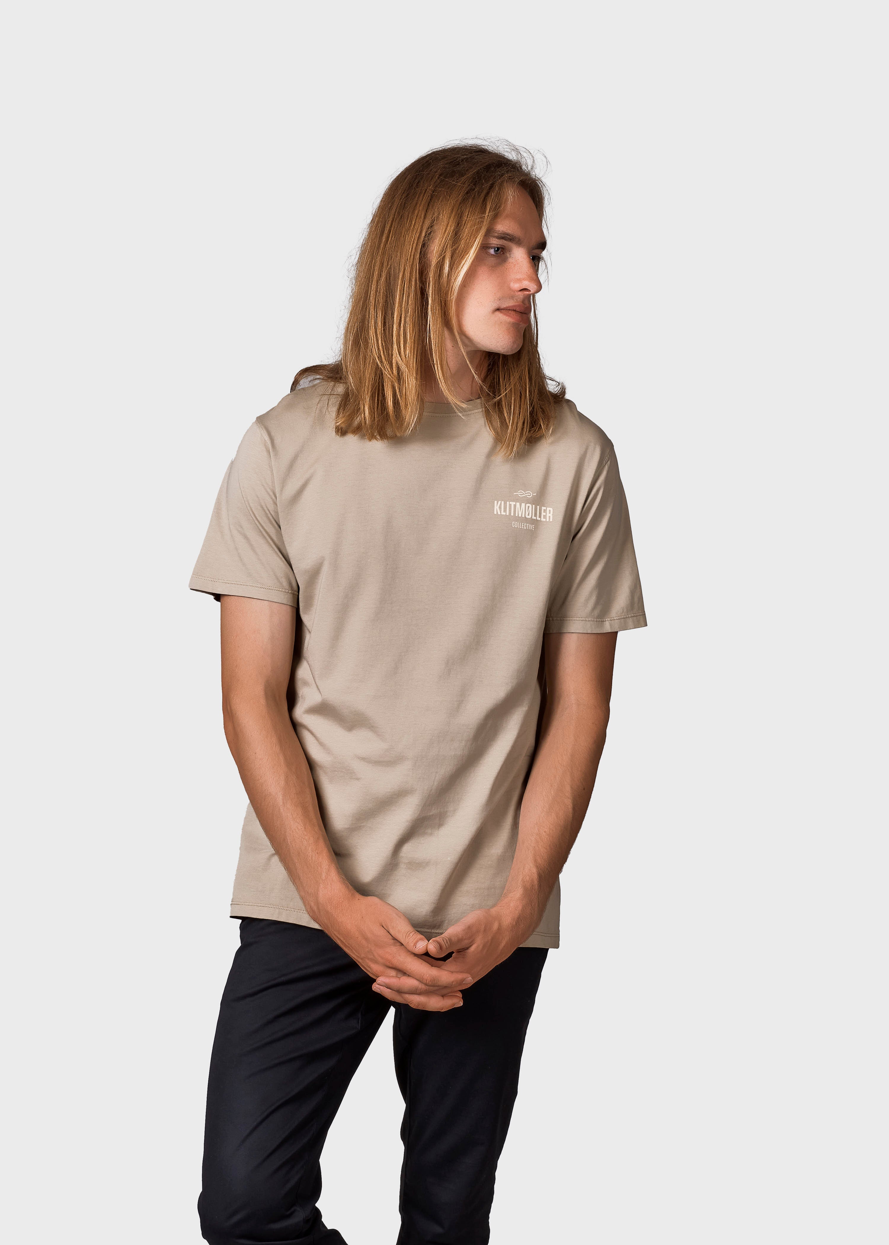 Mens Small Logo Tee - Sand